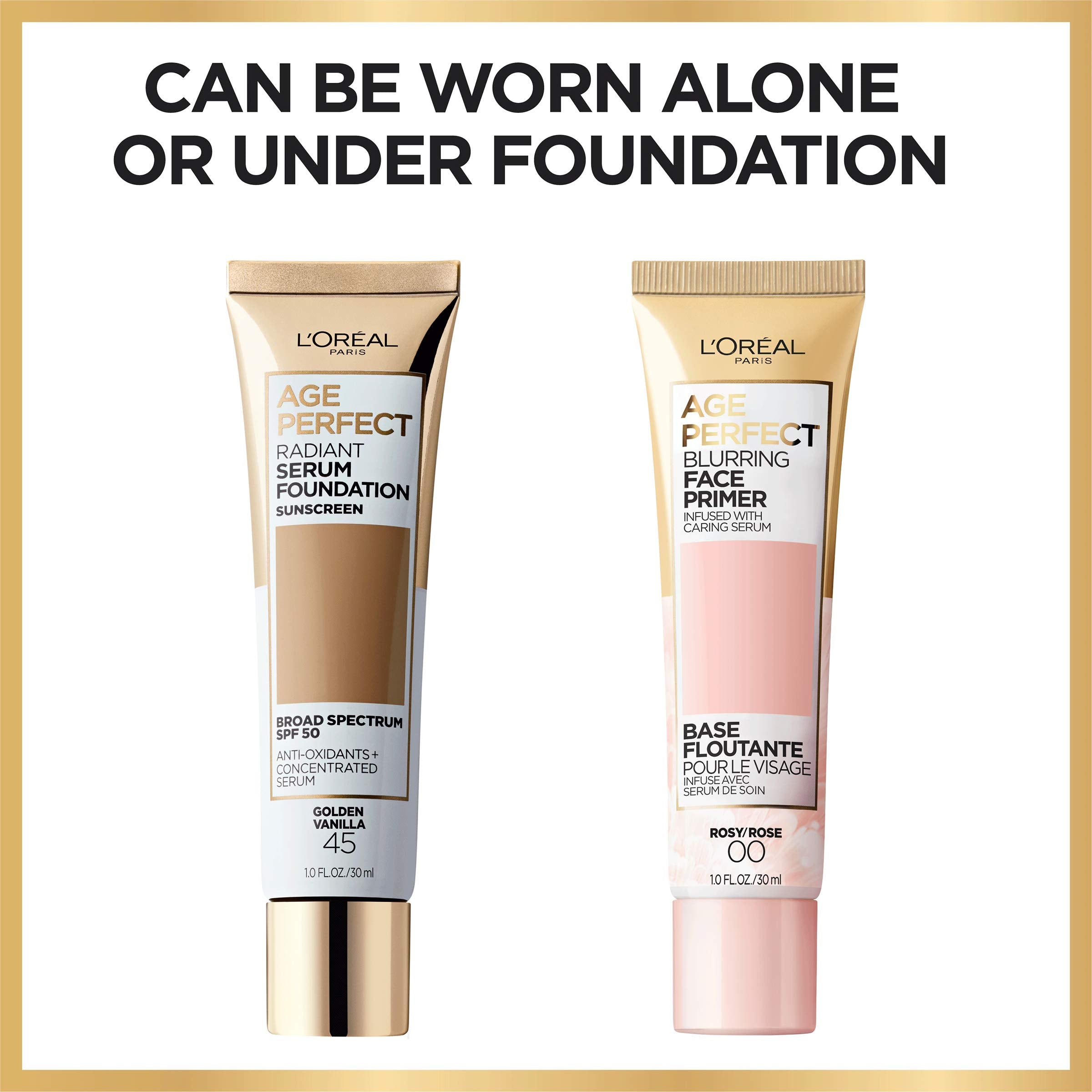 L'Oreal Paris Age Perfect Face Blurring Primer Infused with Caring Serum Smoothes Liners and Pores
