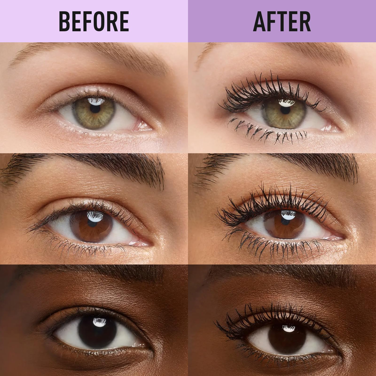 UCANBE Black Waterproof Mascara for Volume and Length, Natural Defining Curling Long-Lasting Eyelashes, No Flaking, No Smudging, No Clumping