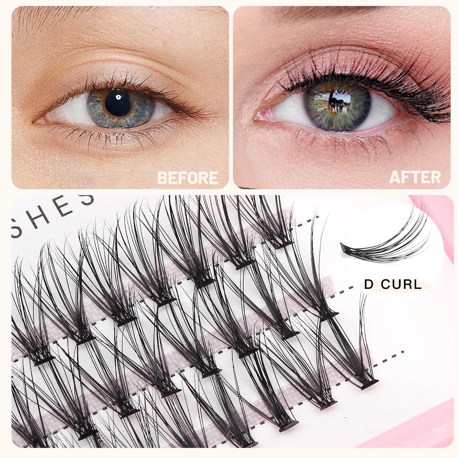 20 Root Hot Sale Grafting false eyelashes False Eyelashes Individual Natural Long Mink Fake Eyelashes Extension Handmade (12mm)
