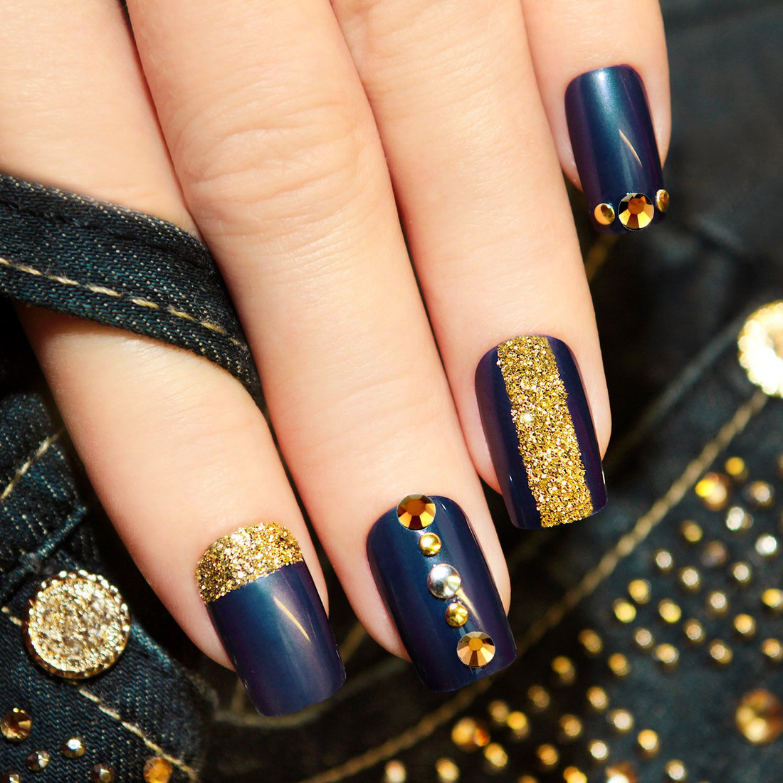 Bememo 3456 Pieces Nail Crystals AB Nail Art Rhinestones Round Beads Flatback Glass Charms Gems Stones, 6 Sizes for Nails Decoration Makeup Clothes Shoes (Gold, Mixed SS4 5 6 8 10 12)