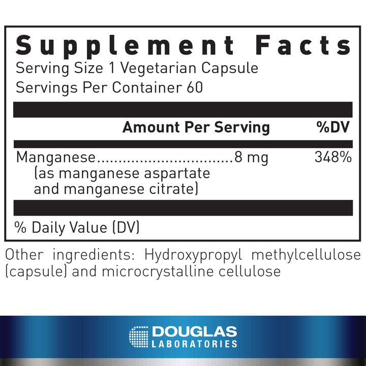 Douglas Laboratories Manganese | Essential Trace Element for Support of Bone, and Cartilage Health | 60 Capsules