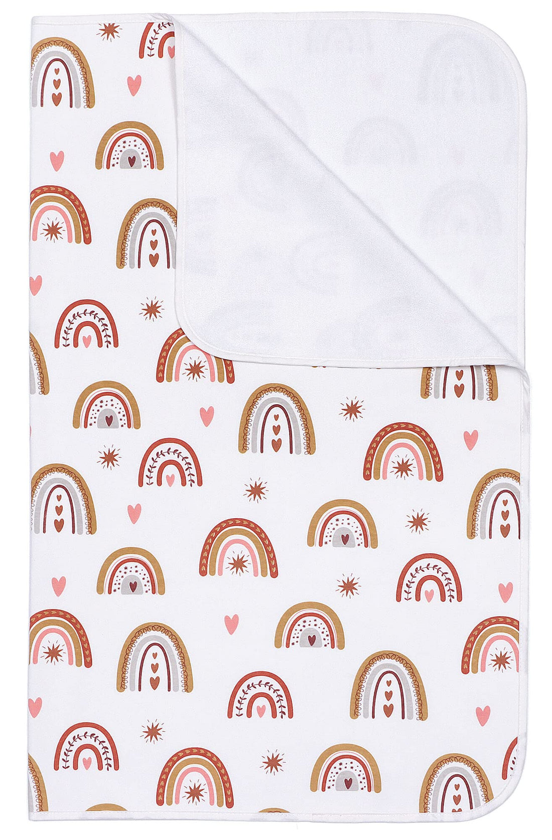 ROCCED Baby Bed Pad Waterproof Washable Reusable 31x40 Large Toddler Mattress Protector Incontinence Pads Sheet Cover Underpads for Kids Adults and Pets Potty Training Mat-Rainbow