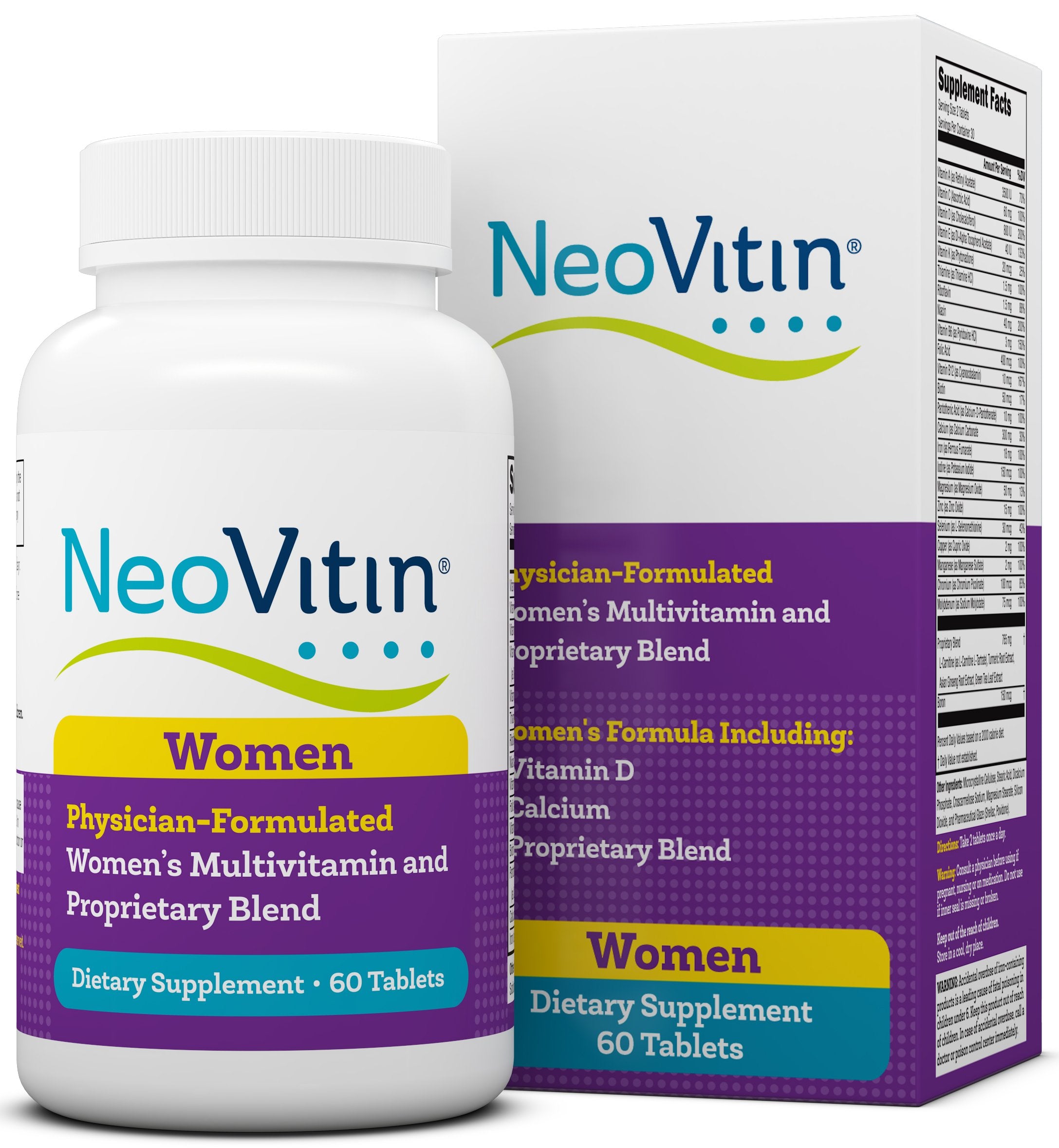 NeoVitin Multivitamin for Women with Green Tea Extract and Asian Ginseng (60 Count)