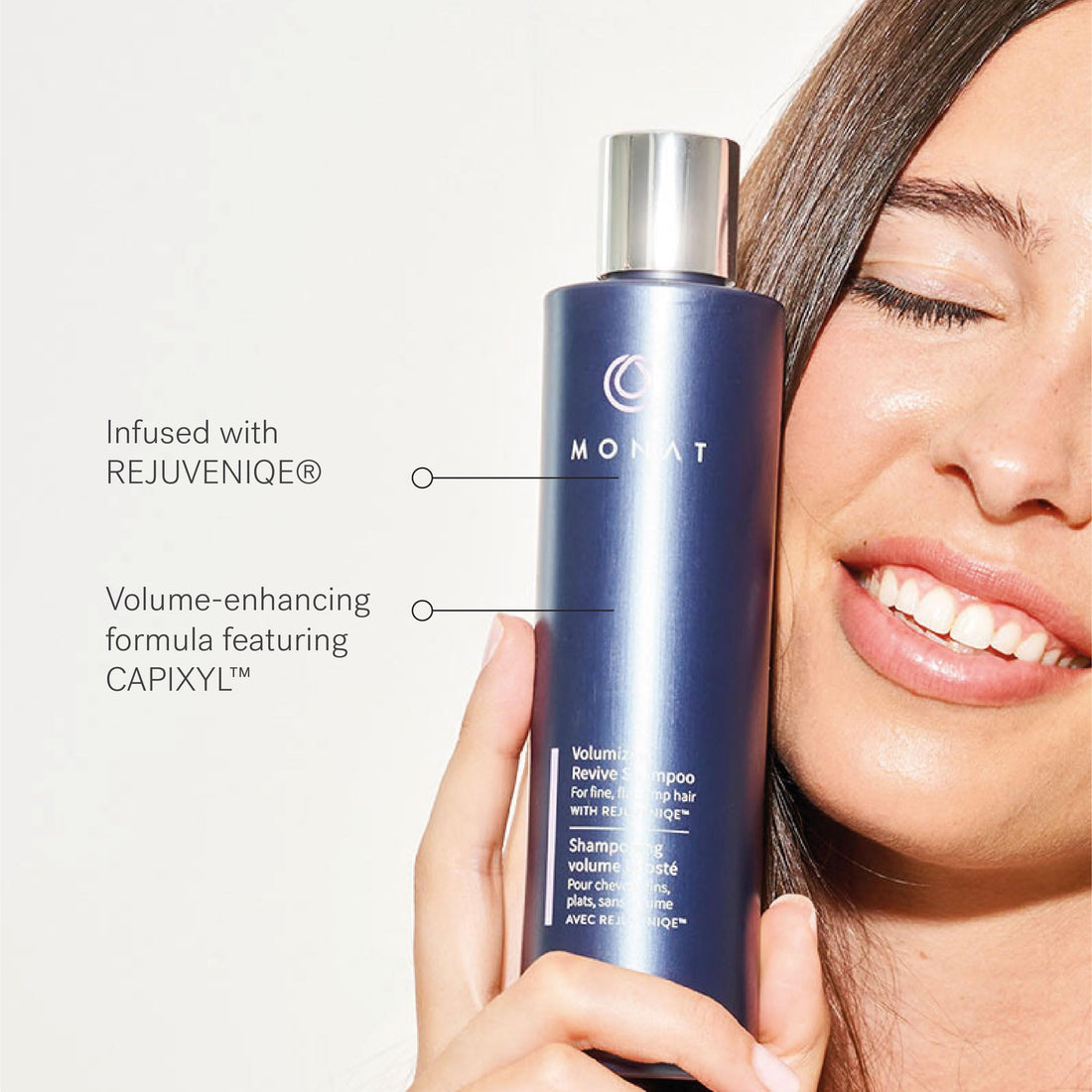 MONAT Volumizing Shampoo & Conditioner Set Infused with REJUVENIQE – Lightweight Care for Fine, Flat Hair – Enhances Volume, Adds Softness and Shine – Net Wt. 237 ml (8 fl. oz.) & 177 ml (6 fl. oz.)