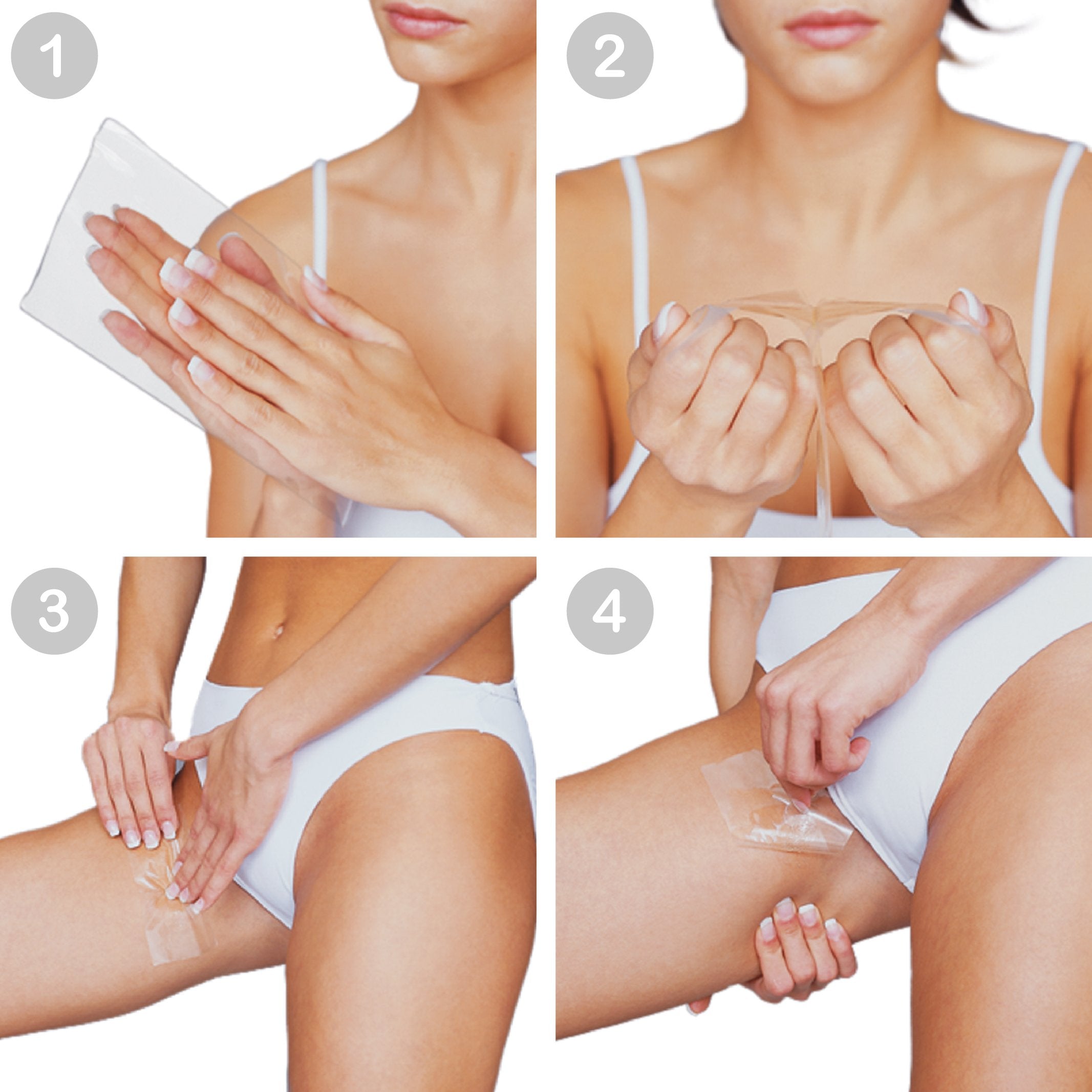 Parissa Wax Strips Assorted Sizes, Hair Removal Waxing Kit Sensitive Skin Formula, 12 Strips, 8ml Azulene Aftercare Oil