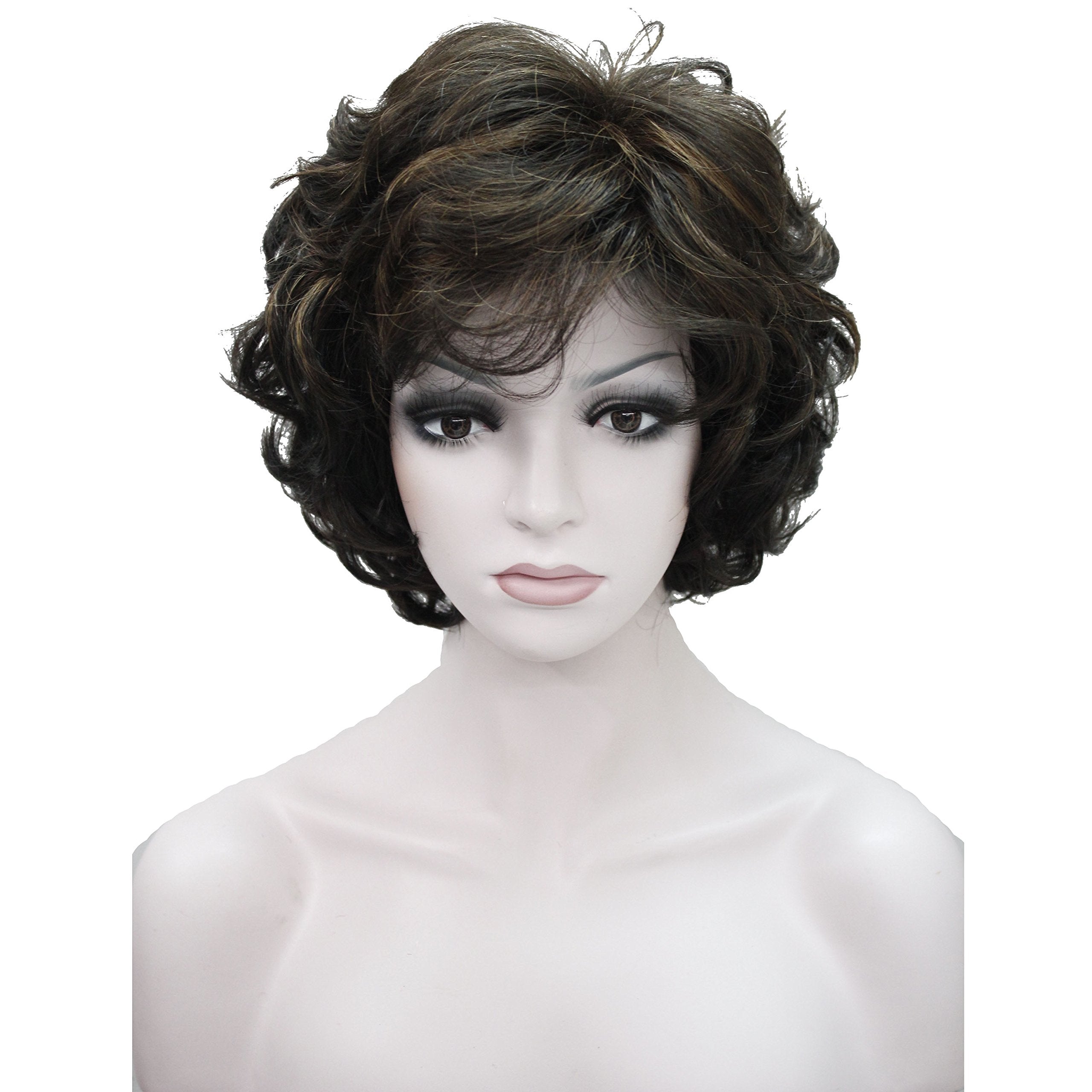 Wigingway #4Tt27: Wiginway Ladies Wigs Short Wavy Bob Wigs For Women Synthetic Capless Full Wig 9 Colors