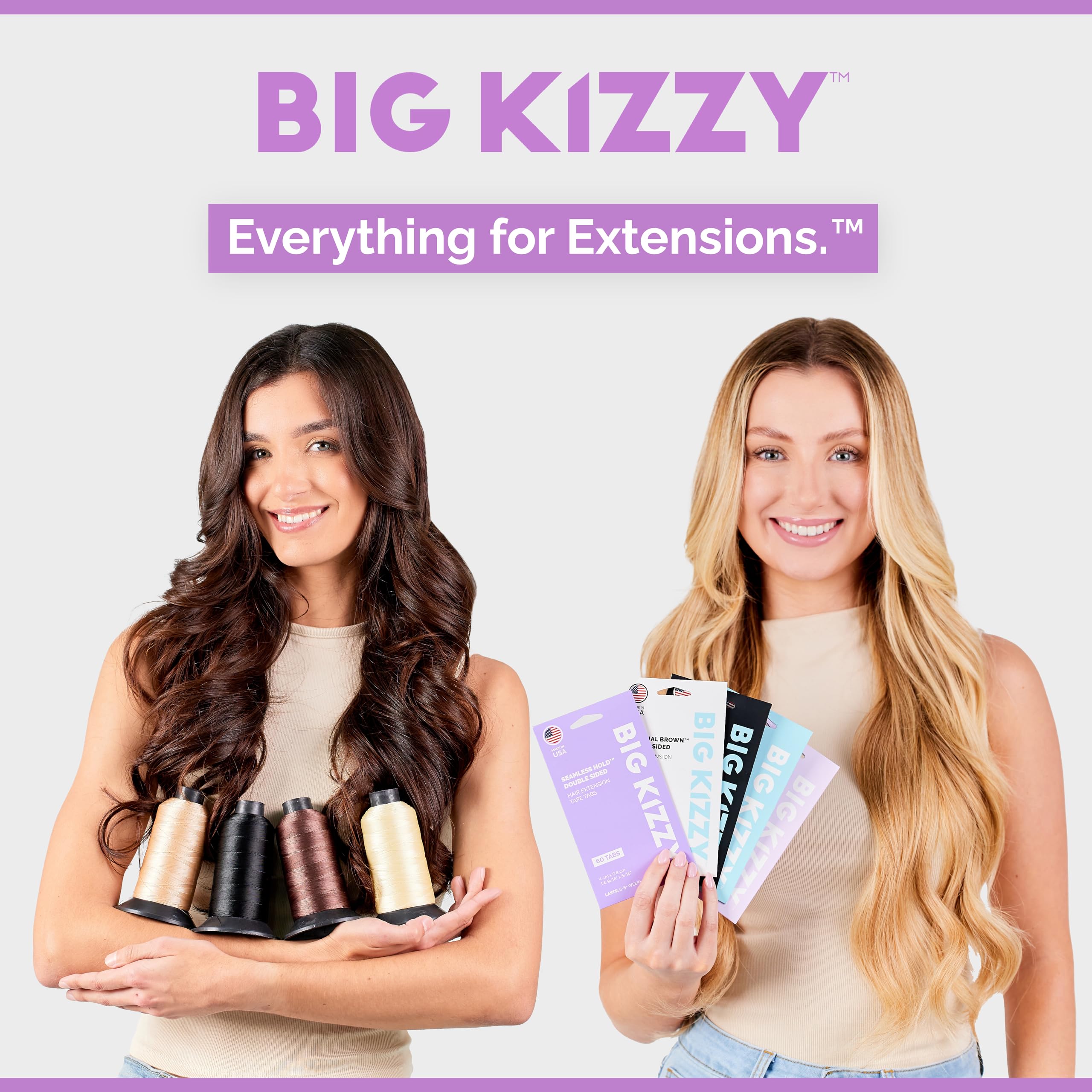 Big Kizzy Remover 1, Release & Reuse, 32oz Salon Size + Free 8oz, Tape In Hair Extension Remover, Tested & Proven Fastest & Easiest Adhesive Remover, Professional Quality
