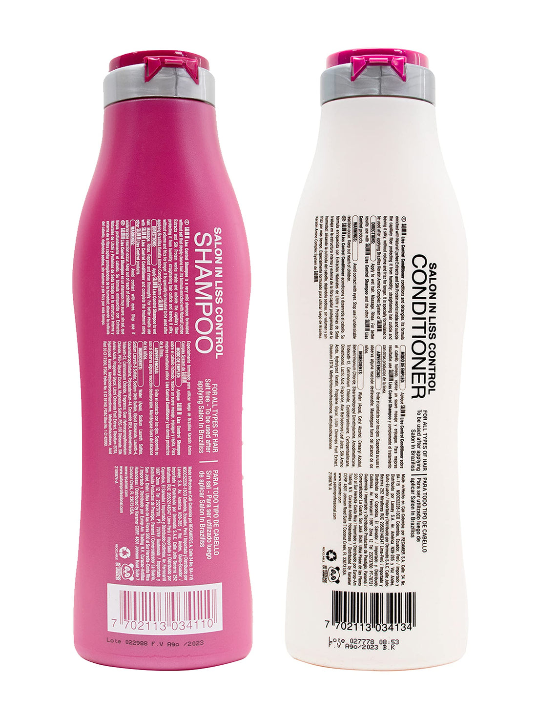 RECAMIER Anti Frizz Shampoo Conditioner Set Hair Treatment | Champu y Acondicionador para Mujer 10.1 OZ