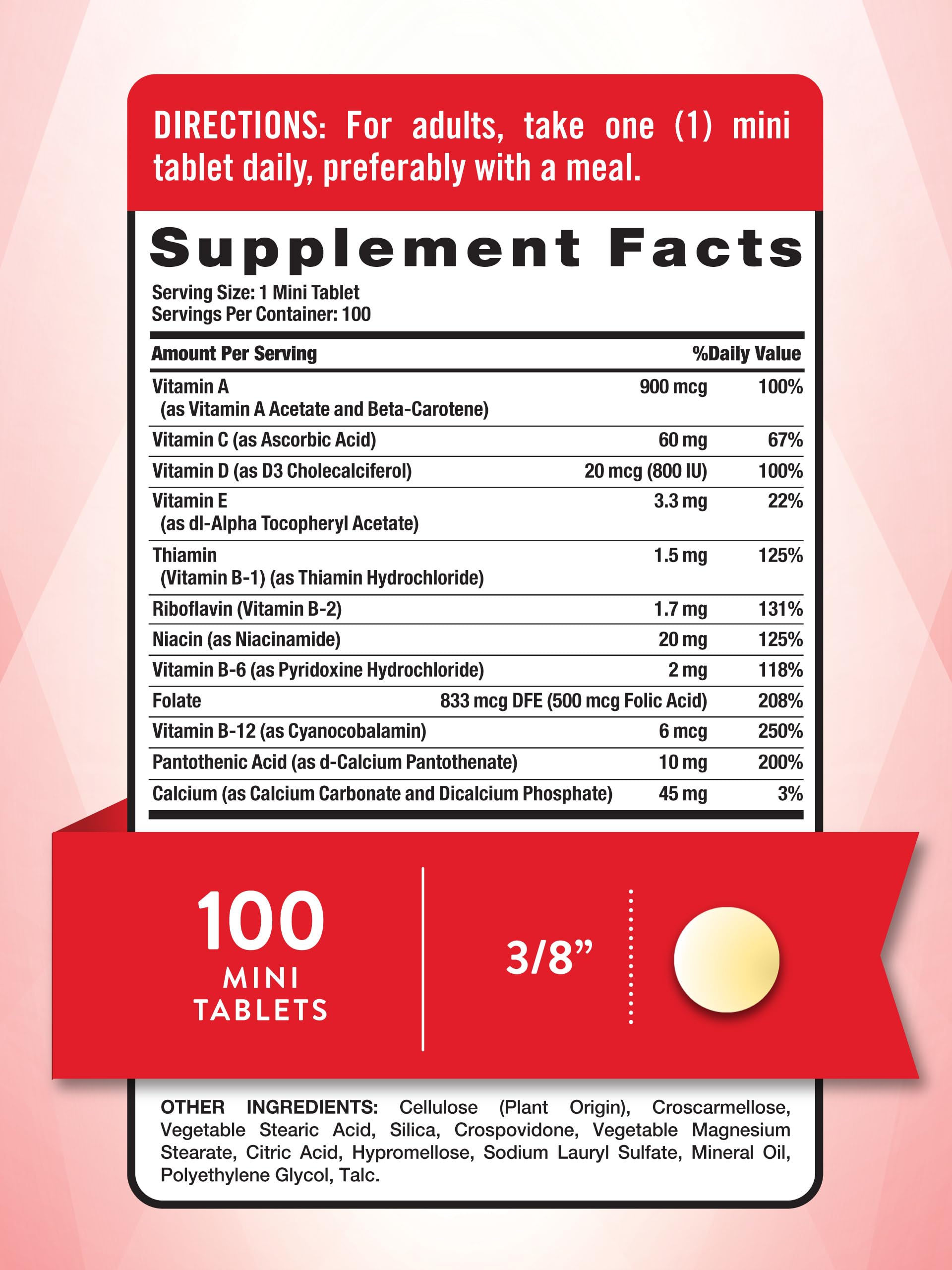 Nature's Truth One Daily Multivitamin | 100 Mini Tablets | for Men and Women | Non-GMO & Gluten Free Supplement