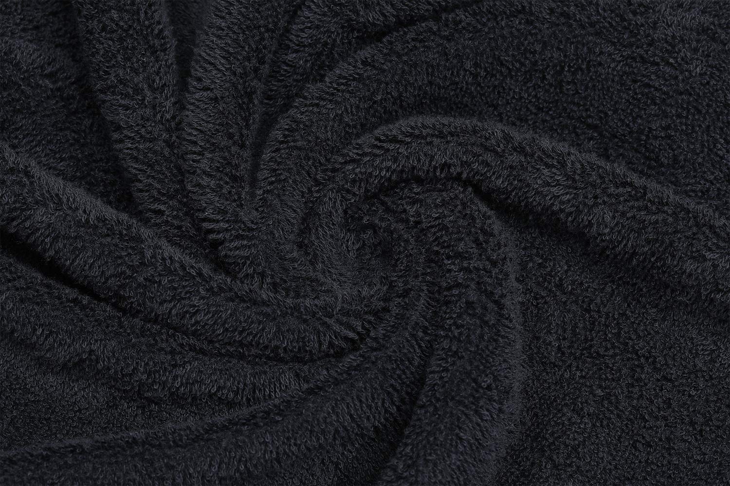 Black Salon Towels (2-pack, 16 X 27 Inches)-Barber Hand Cotton Towel for Gym, Bath, Spa, Shaving, Shampoo