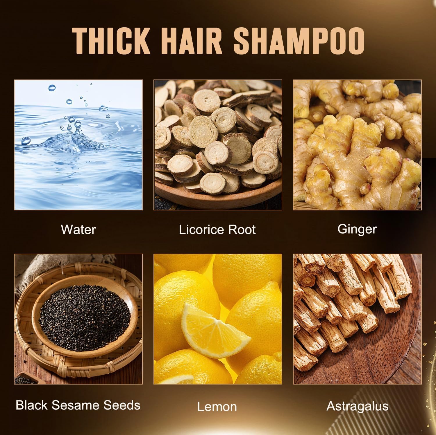 2 Pcs Root Activator Shampoo, Hair Growth Root Activator Shampoo, For Anti-Hair Loss, Natural Formula for Men and Women