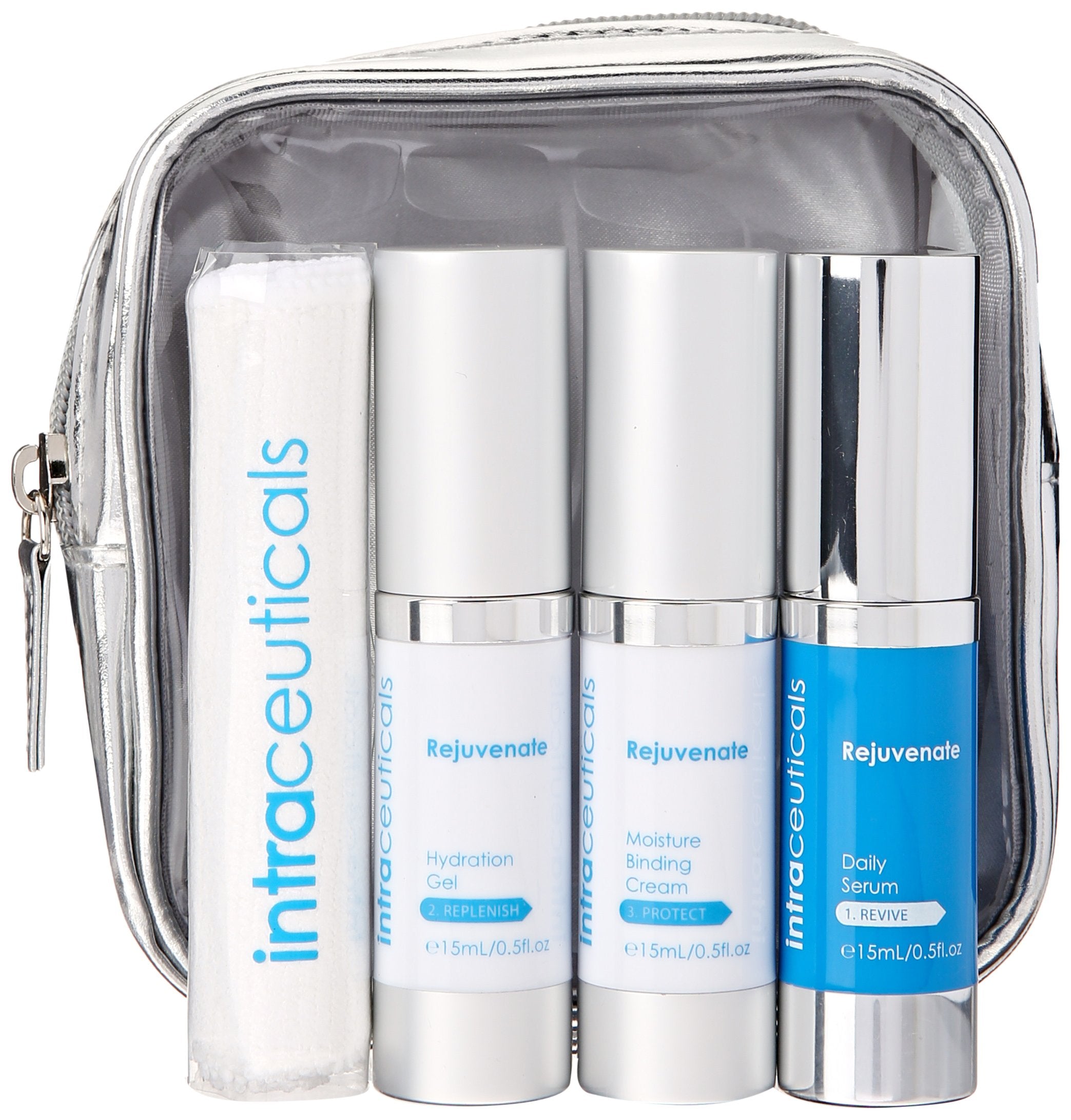 Intraceuticals Rejuvenate Essential 3 Step Pack with Daily Serum Plus Gel and Cream, 0.5 Ounce
