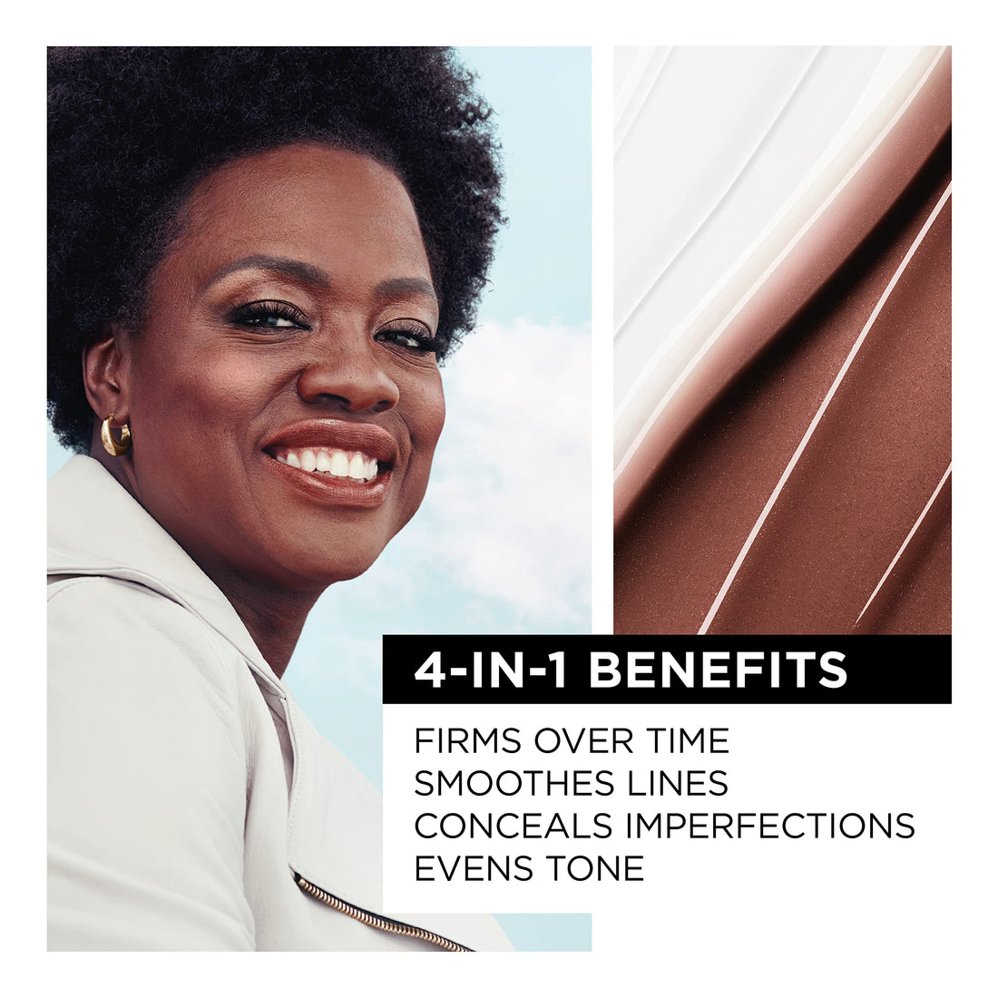 L'Oreal Paris Age Perfect 4-in-1 Tinted Face Balm Foundation with Firming Serum, Deep 10, 0.61 Ounce