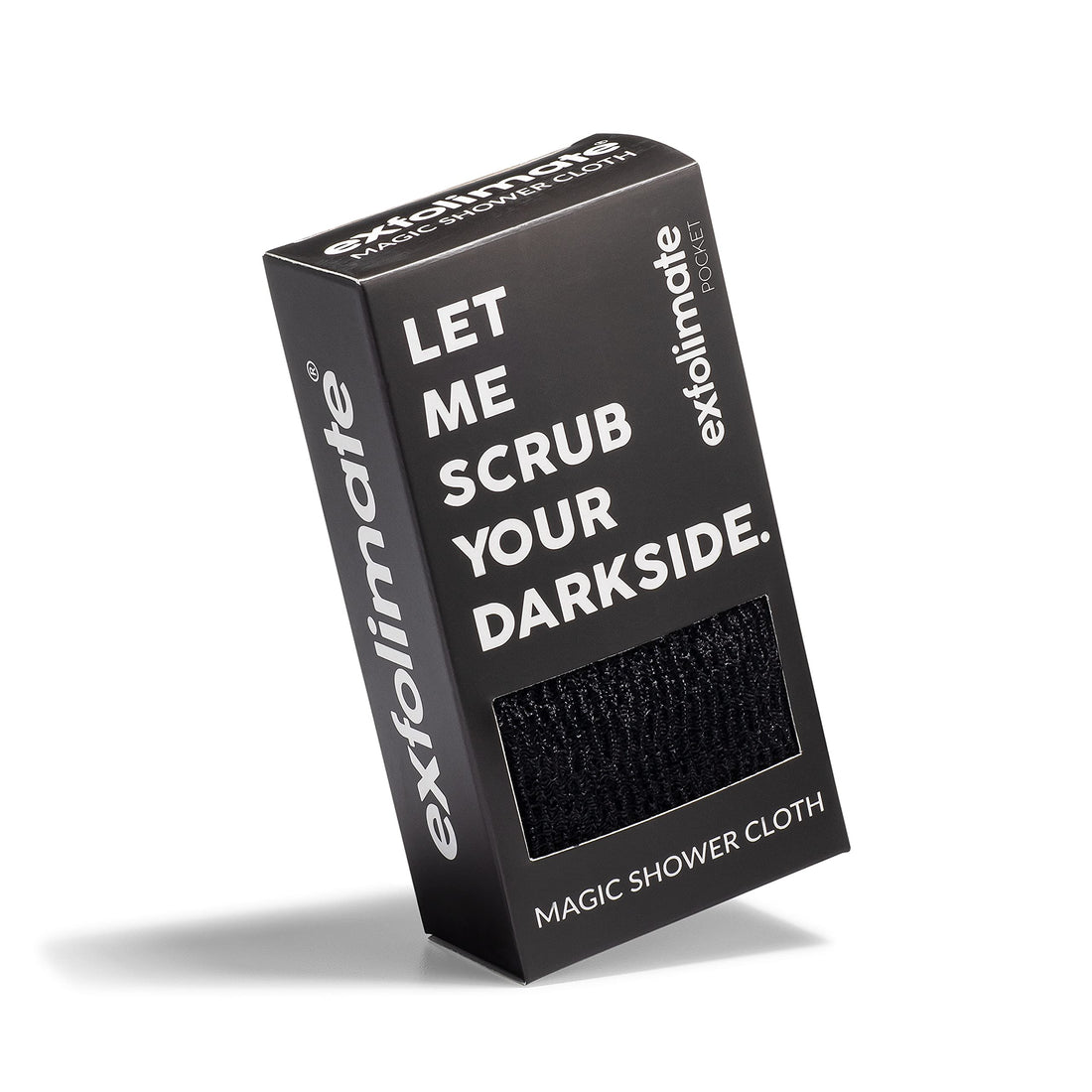ExfoliMATE | Magic Exfoliating Shower Cloth Gently Removes Dead Skin for a Youthful Clear Complexion (Black - Pocket 2.0)