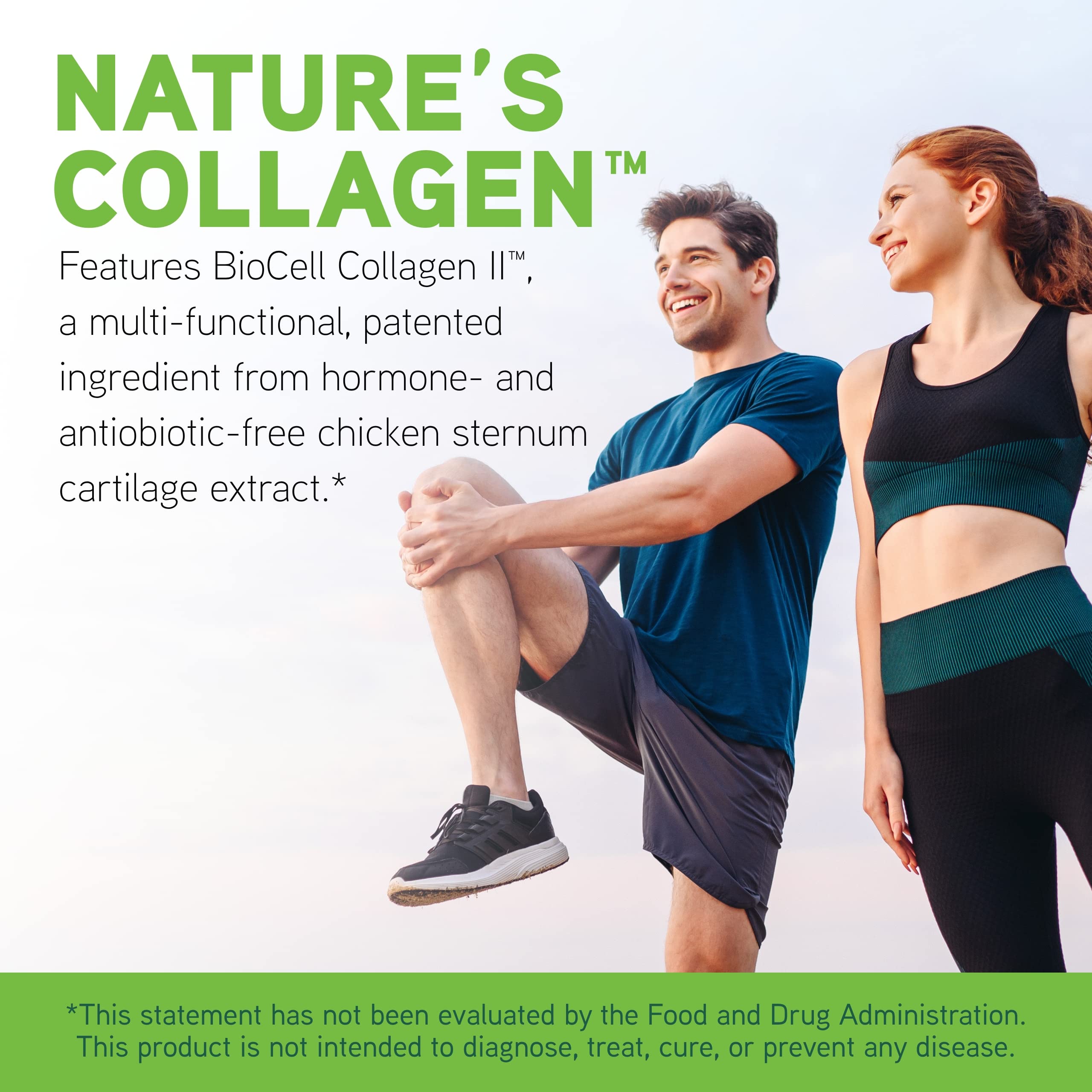 DAVINCI Labs Natures Collagen - BioCell Collagen Supplement with MSM & Glucosamine - Helps to Support Joint Health, Skin Health & Connective Tissues - Gluten-Free - 90 Tablets