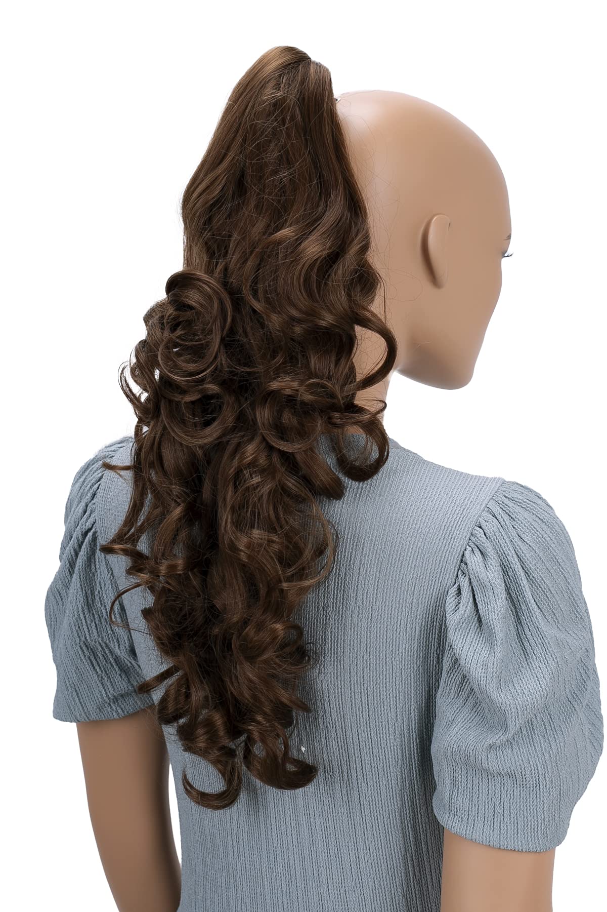 brown mix #33/27 H57 : PRETTYSHOP 24 Hair Piece Pony Tail Extension Very Long & Voluminous Curly Or Wavy Heat-Resisting H57