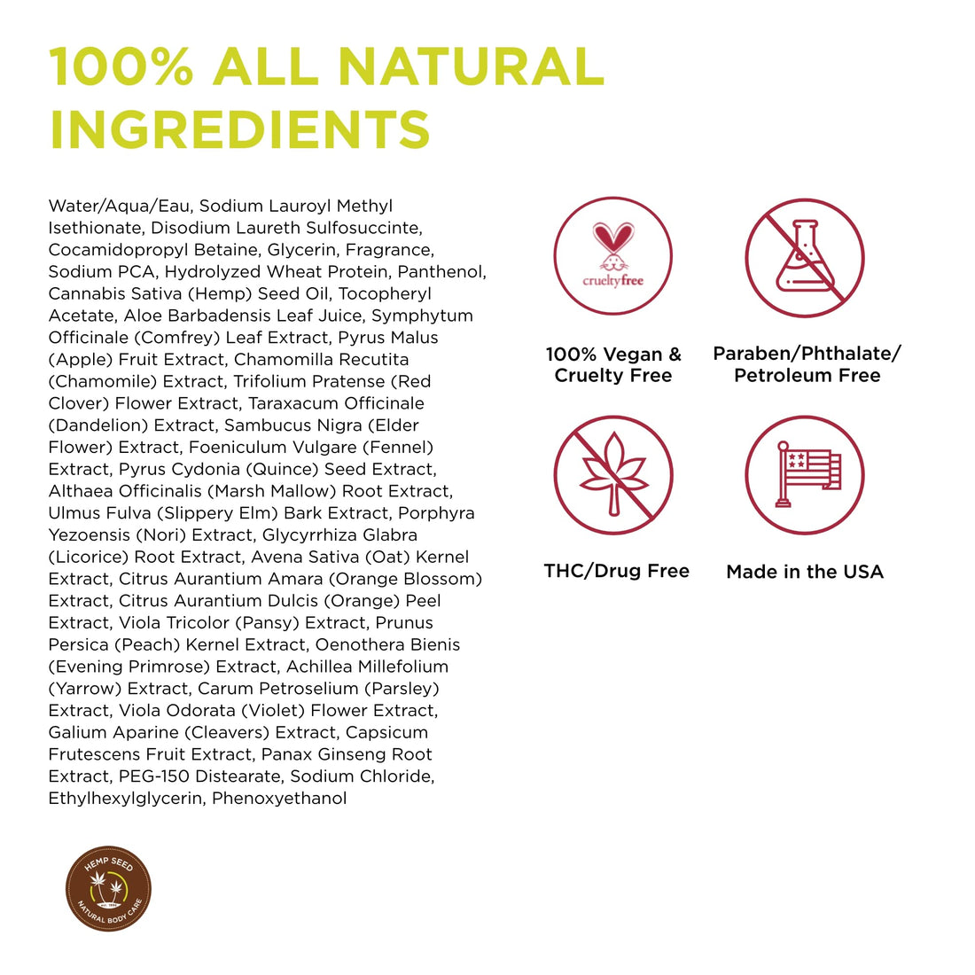 Earthly Body Hemp Seed Bath & Shower Gel (8 fl. oz.) - GUAVALAVA