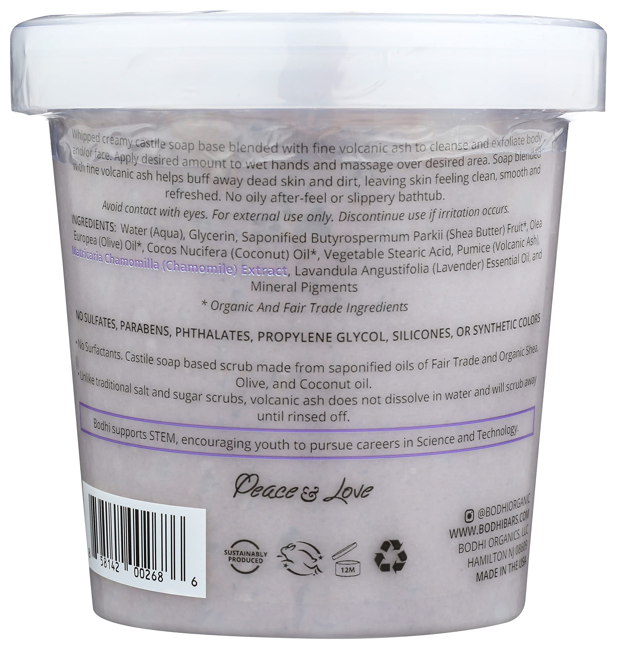 BODHI HANDMADE SOAP Lava Lavender Whipped Soap, 14 OZ