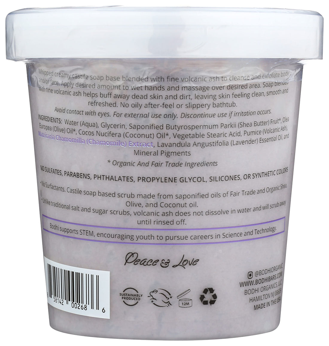 BODHI HANDMADE SOAP Lava Lavender Whipped Soap, 14 OZ