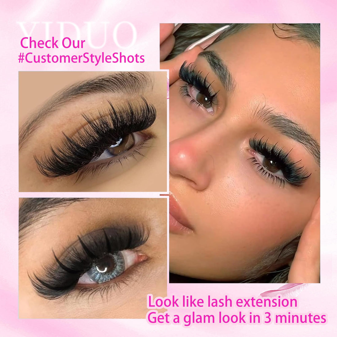 YIDUO Lashes Clusters Kit with Spikes Bottom Extensions False Eyelashes 816Pcs Bulk Packs with 2X Bond&Seal Volume D Curl Wispy Individual Fake Eyelash Wholesale Large Pack for Beginners Gift Choice