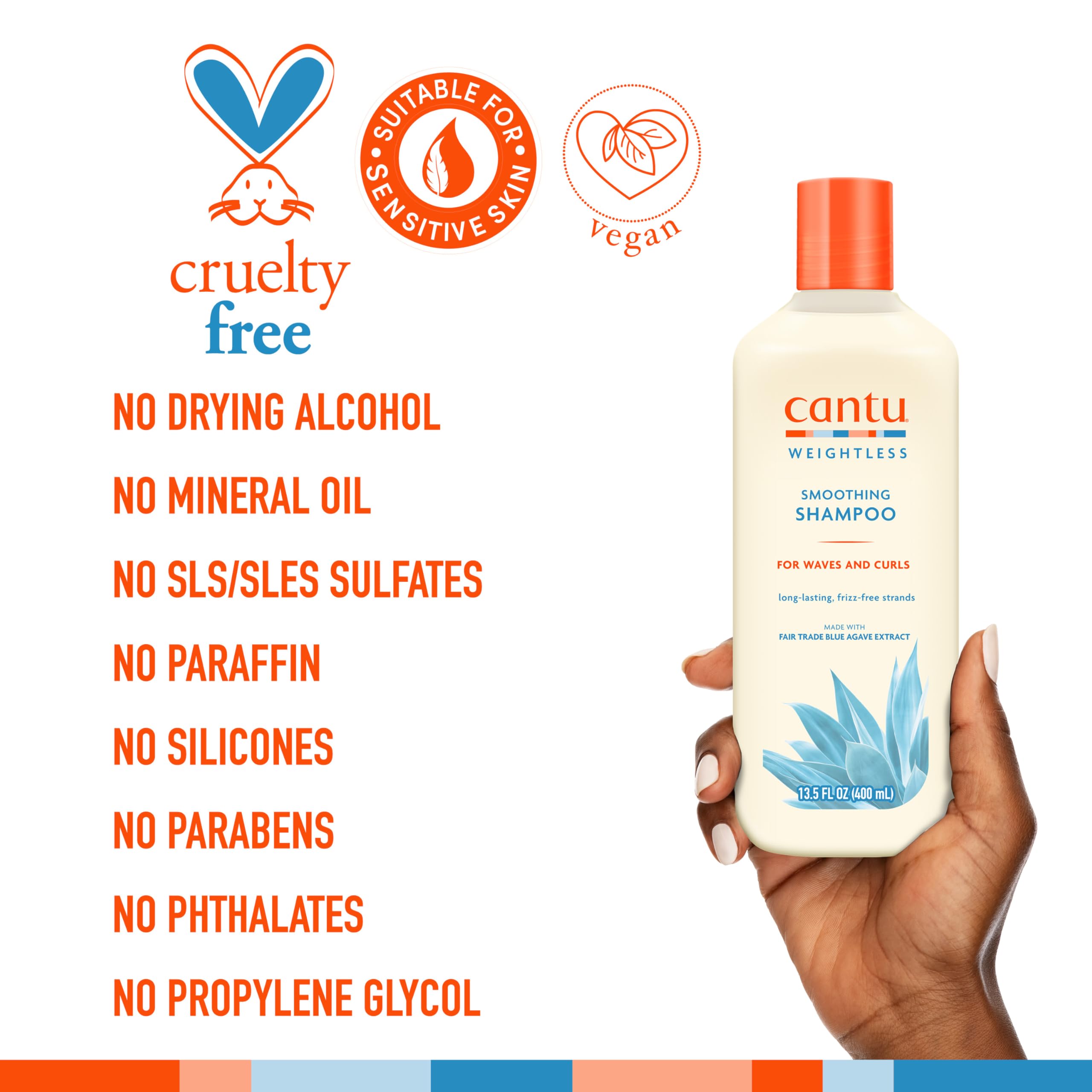 Cantu Weightless Smoothing Shampoo, 13.5 fl oz