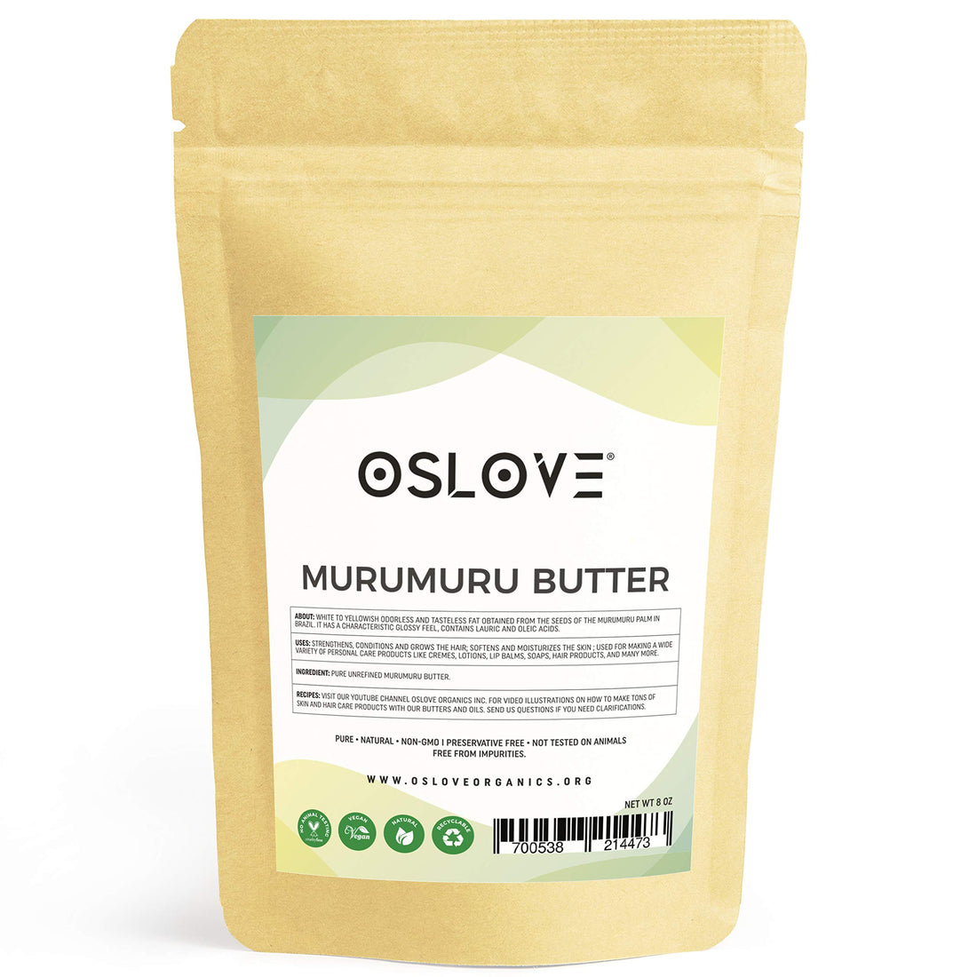 PureNatural and Unrefined Murumuru Butter 8oz by Oslove Organics
