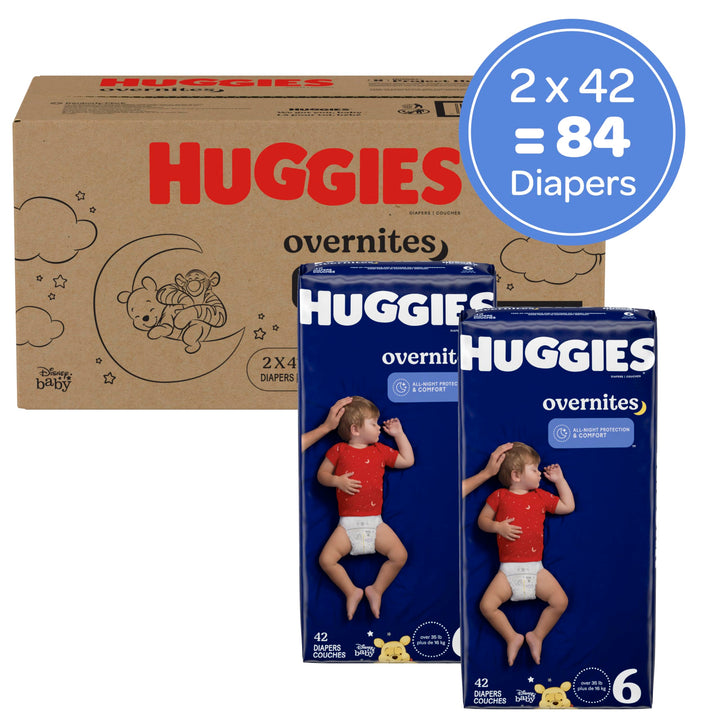 Nighttime Baby Diapers Size 6, 84 Ct, Huggies Overnites