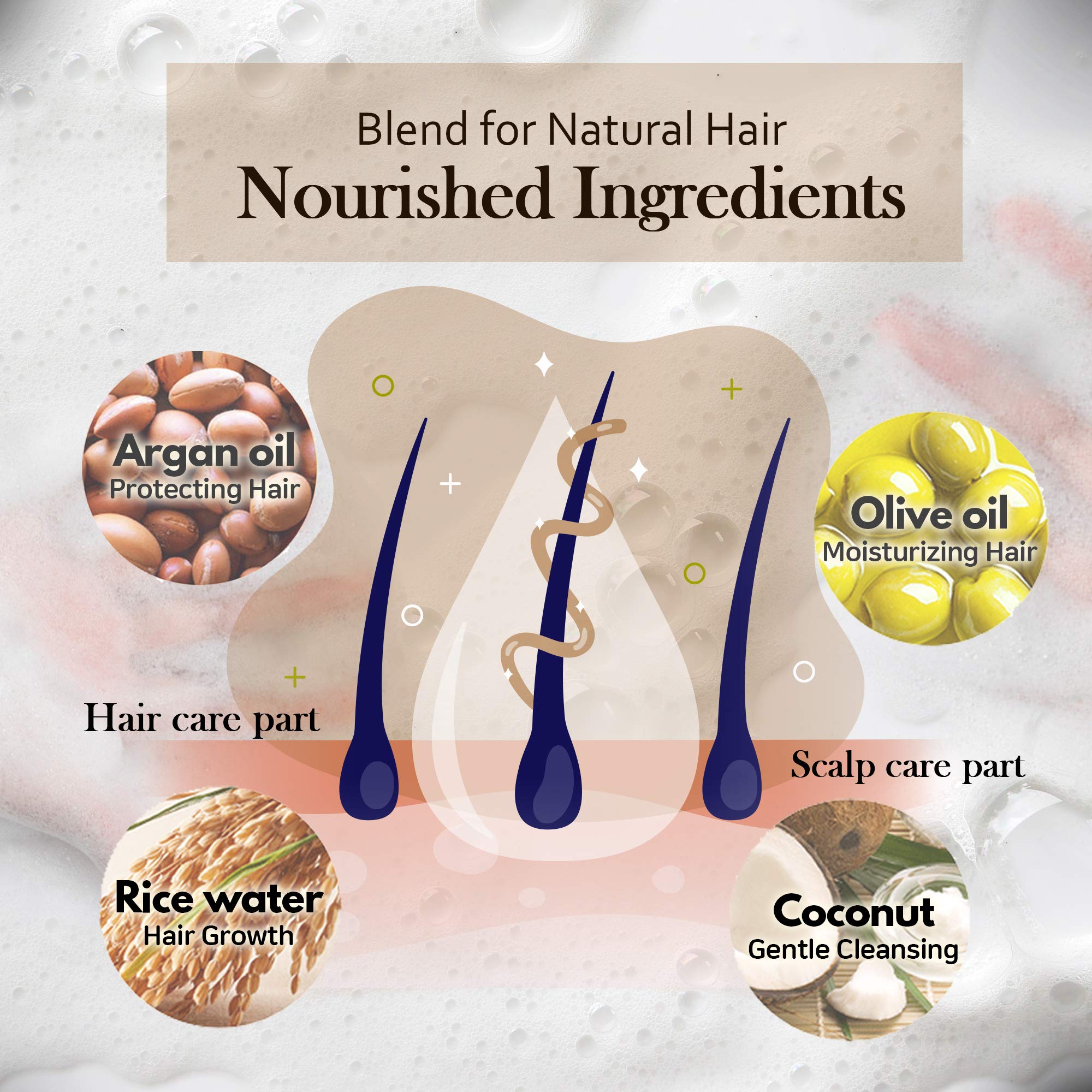 mimosu Fermented Rice Water Shampoo Bar 2 Pack – pH Balanced, Unscented Solid Shampoo for Hair Growth, Curly Hair, Natural Hair Care, Eco-Friendly, Korean Hair Care Formula