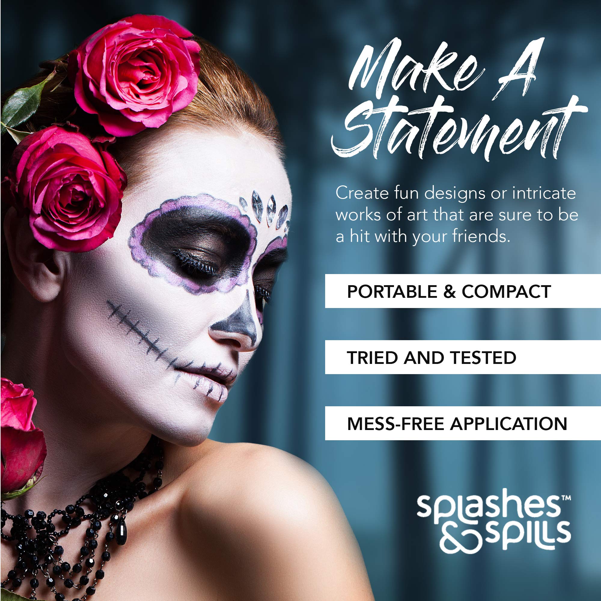 Face and Body Paint Cream - White, 30ml - Pretend Costume and Dress Up Makeup by Splashes & Spills