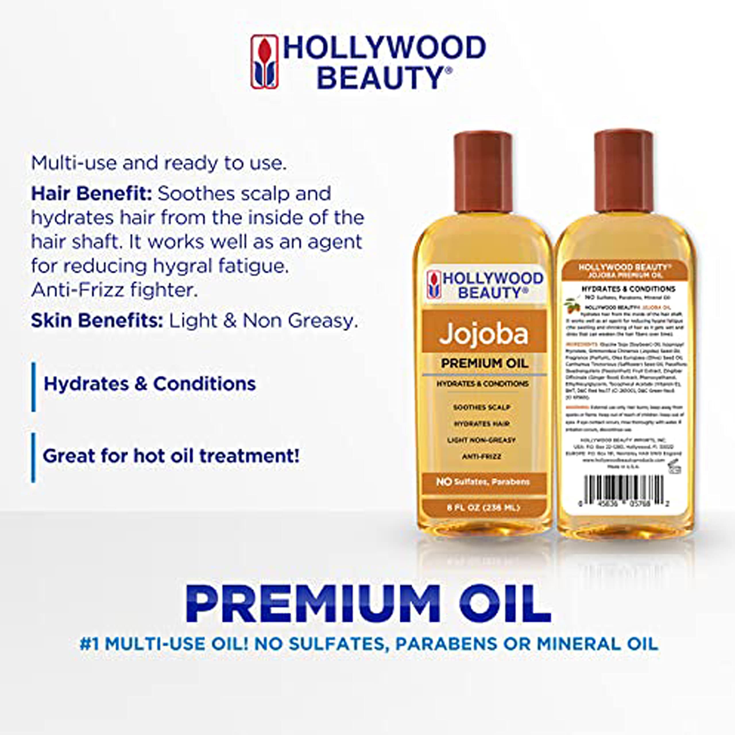 Hollywood Beauty Jojoba Oil Scalp Treatment, 8 Ounce