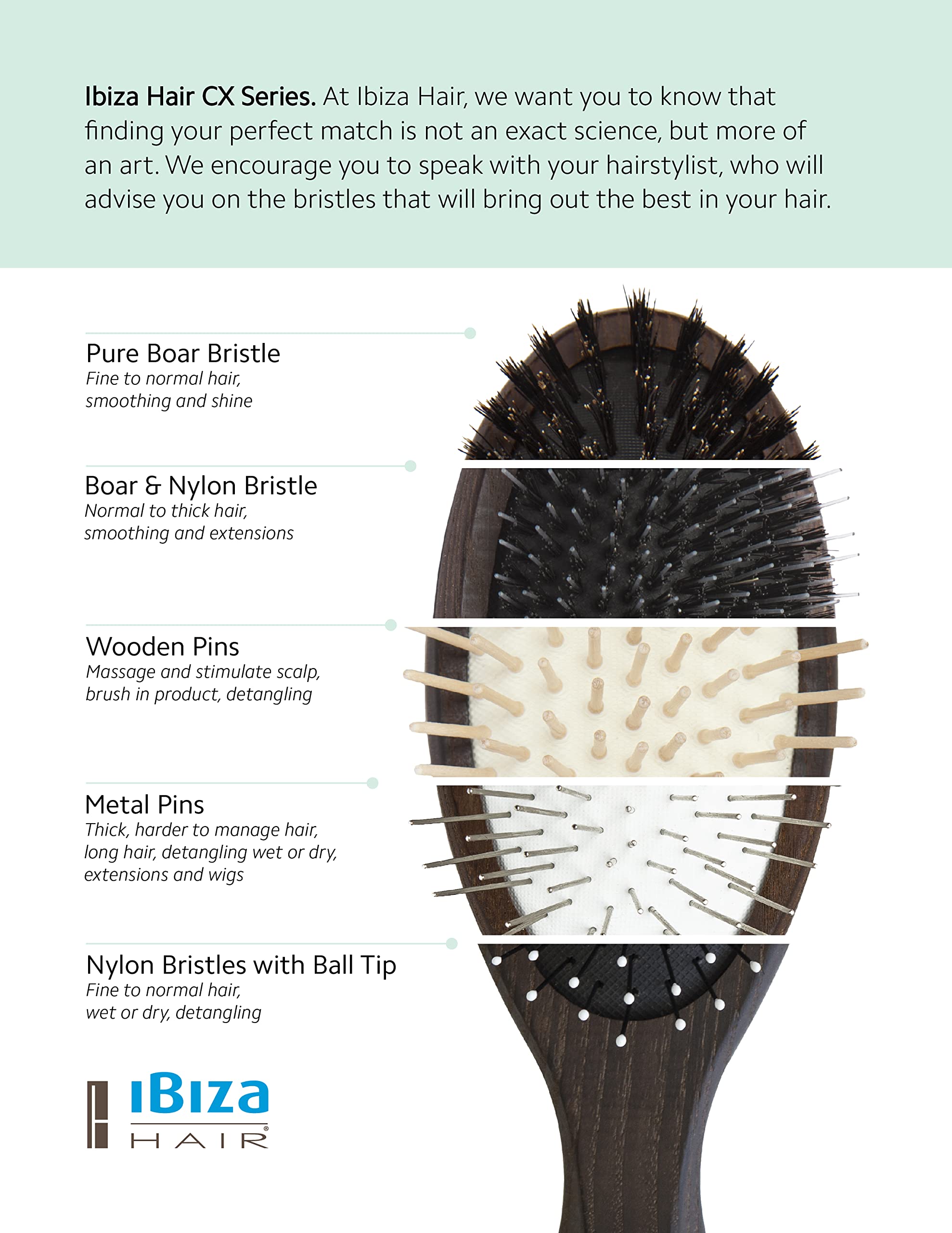 Ibiza Hair Cx Series Brush, Cx6