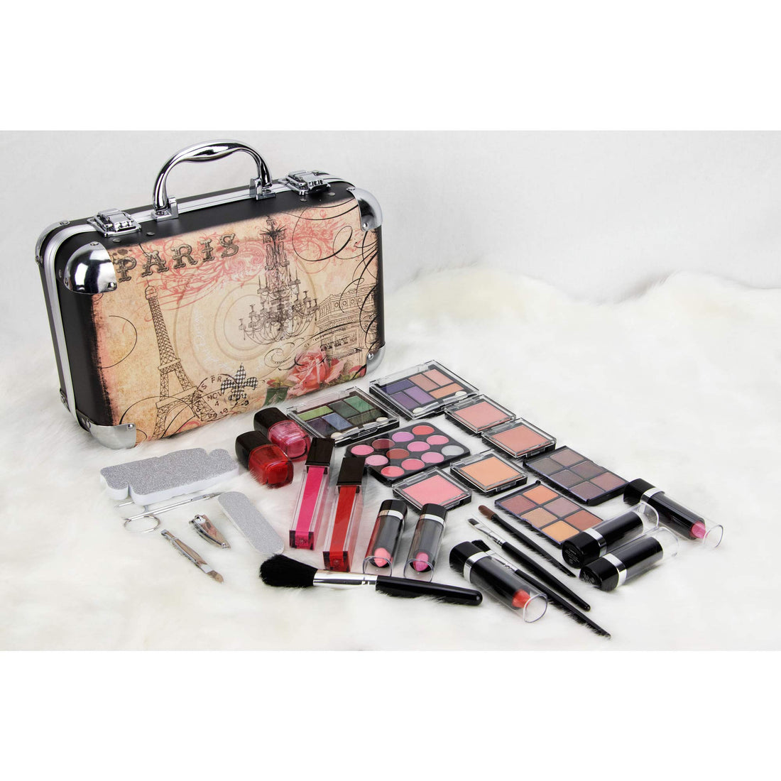 Ver Beauty 61pcs Makeup Gift Set With Extendable Trays and Mirror - Vmk1506, Paris Theme, 1 count