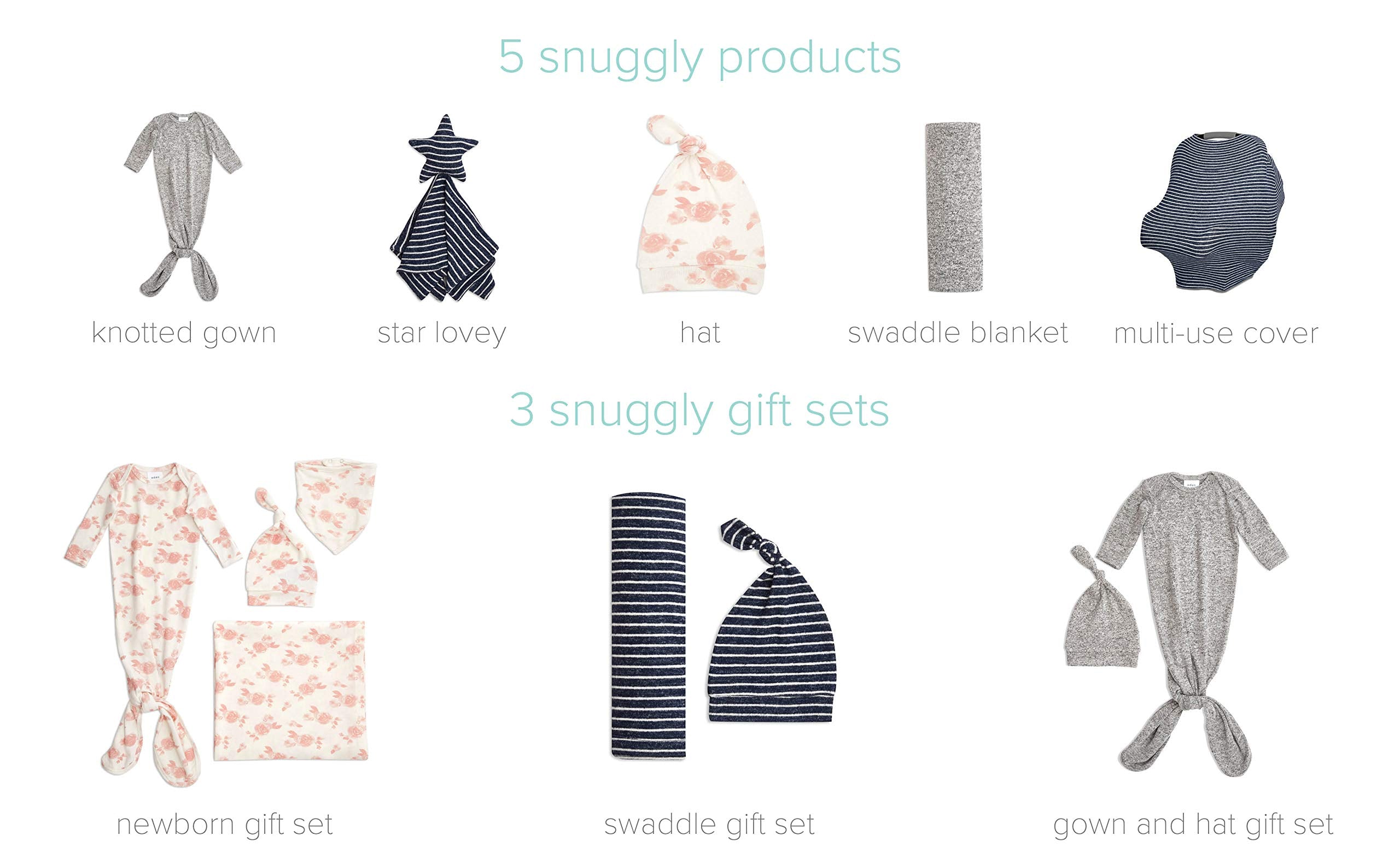 aden + anais Snuggle Knit 6-in-1 Stretchy Multi-Use Cover for Car Seat, Nursing, Cart, Baby Swing, High Chair, Infinity Scarf, Heather Grey