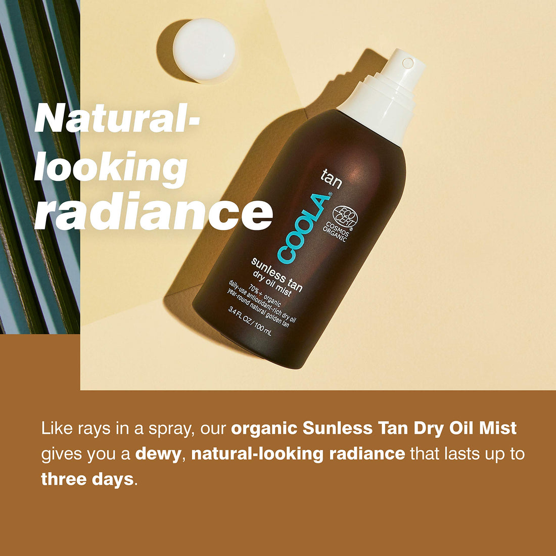 Coola Suncare Organic Sunless Tan Dry Oil Mist, 3.4 Fl Oz