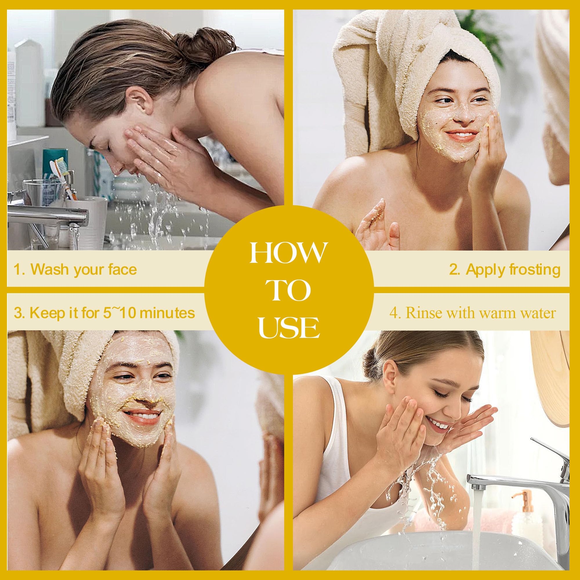 Turmeric Scrub - for Face and Body, Natural Ingredients with Vitamin C to Cleanse and Hydrate Skin, Turmeric Scrub Skin Care for All Skin Types