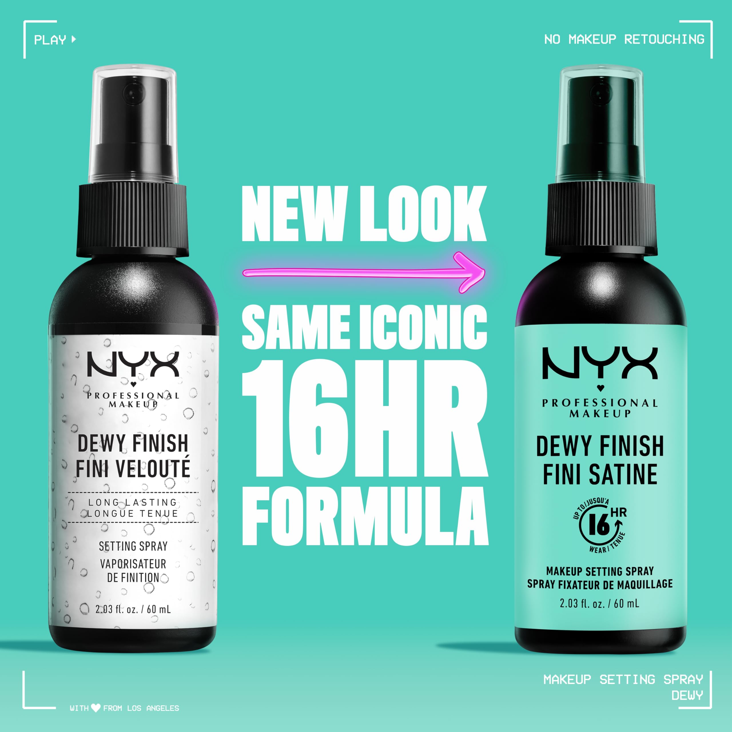 NYX PROFESSIONAL MAKEUP Makeup Setting Spray - Dewy Finish JUMBO Size, Long-Lasting Vegan Formula