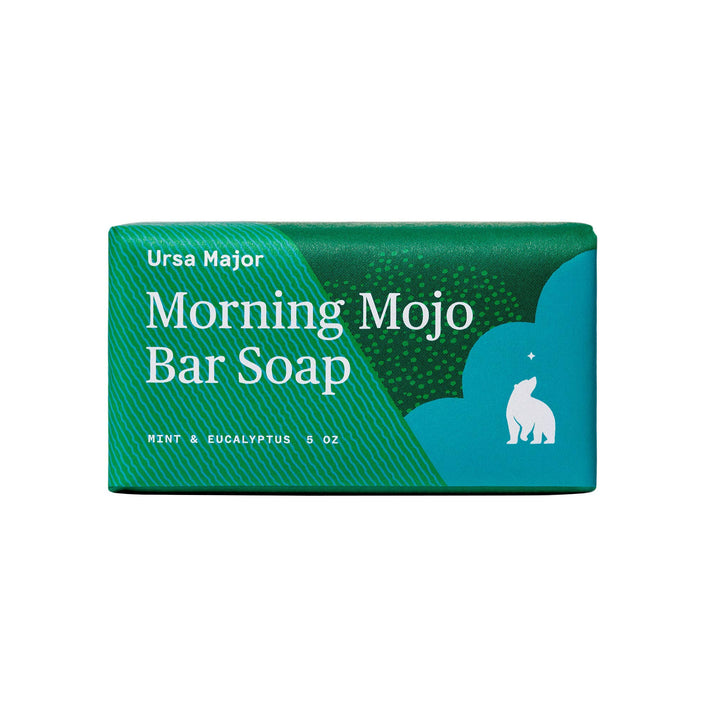 Ursa Major Morning Mojo Bar Soap - Natural Energizing and Exfoliating Bar Soap with Peppermint