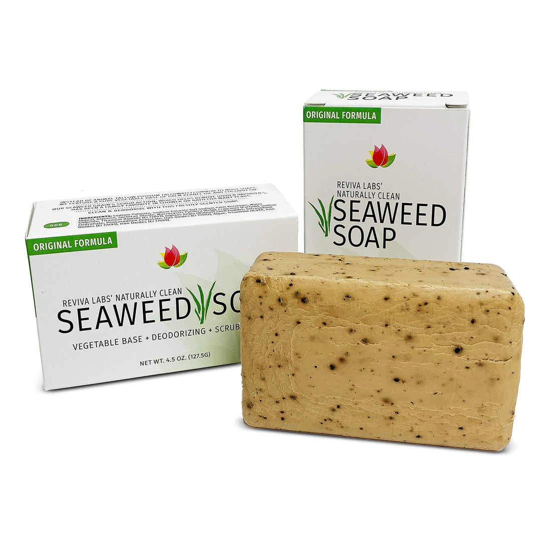 Reviva Original Formula Seaweed Soap 4.5 OZ. (127.5 G), Naturally Clean and Deodorize Your Skin With This Freshly Scented Soap