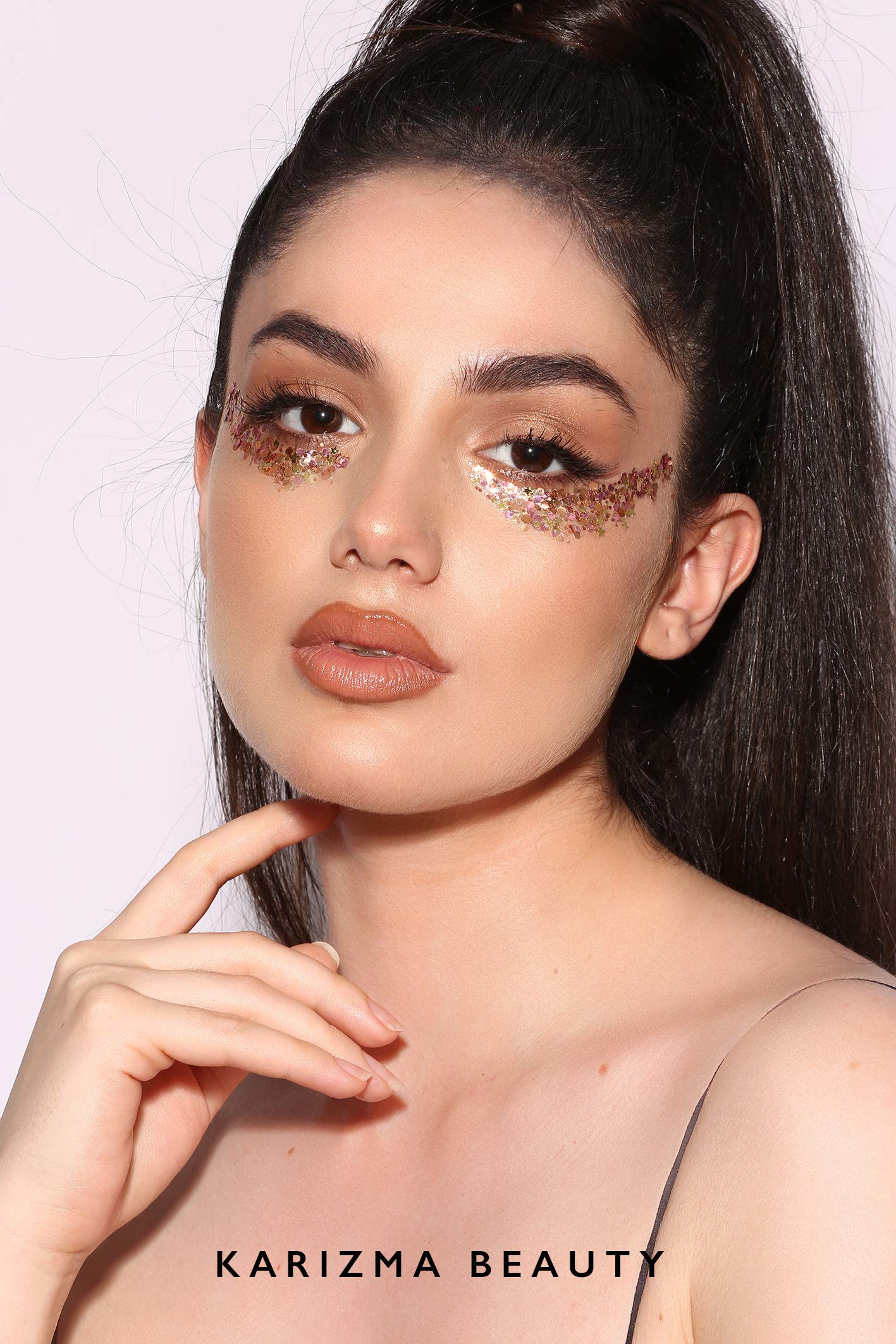 Rose Gold Chunky Glitter  COSMETIC GLITTER KARIZMA  Festival Beauty Makeup Face Body Hair Nails