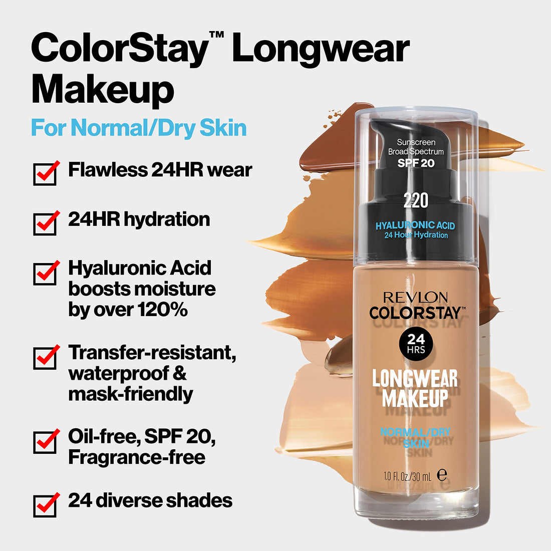 REVLON ColorStay Liquid Matte Buildable Coverage Foundation For Dry Skin,Caramel, 1 Fl Oz 30ml