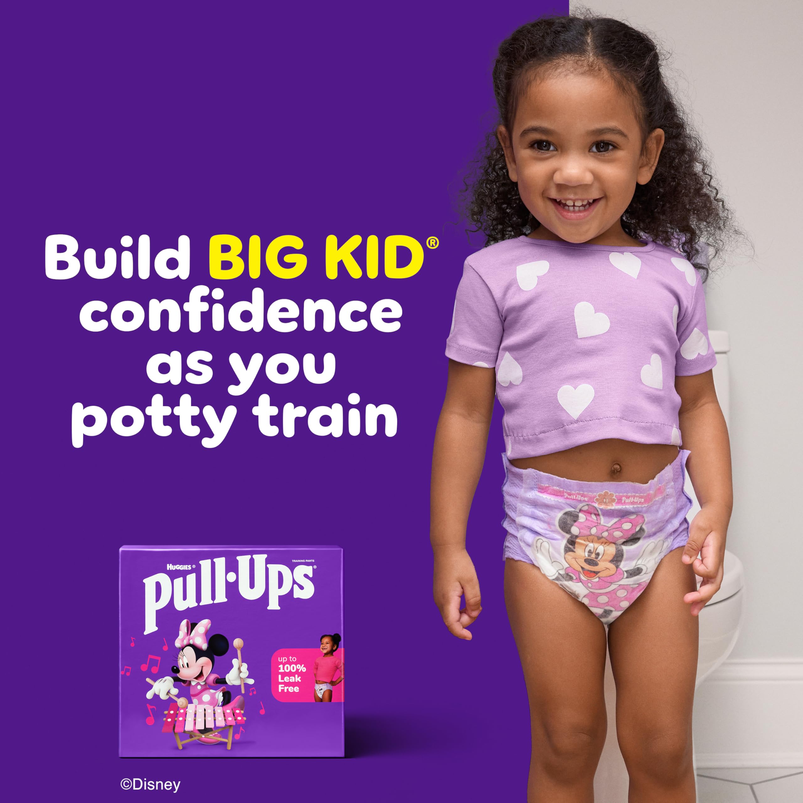 Pull-Ups Girls' Potty Training Pants, Size 3T-4T Training Underwear (32-40 lbs), 66 Count