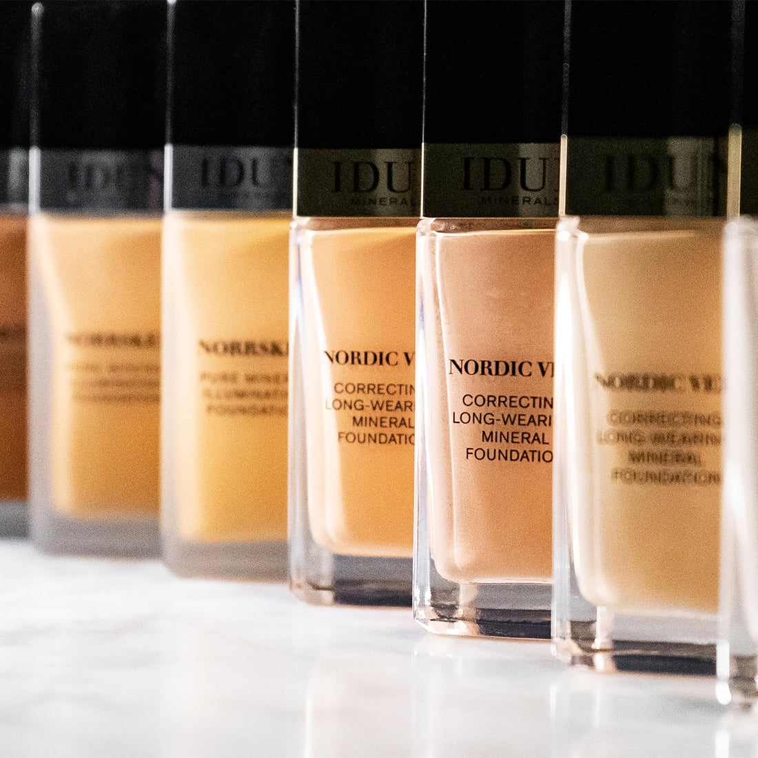 IDUN Minerals Liquid Foundation Nordic Veil, Ingrid - Full Coverage, Long Lasting - Matte Finish - For Normal to Oily Skin, Purified Minerals, Safe for Sensitive Skin - Medium Cold, 0.87 oz