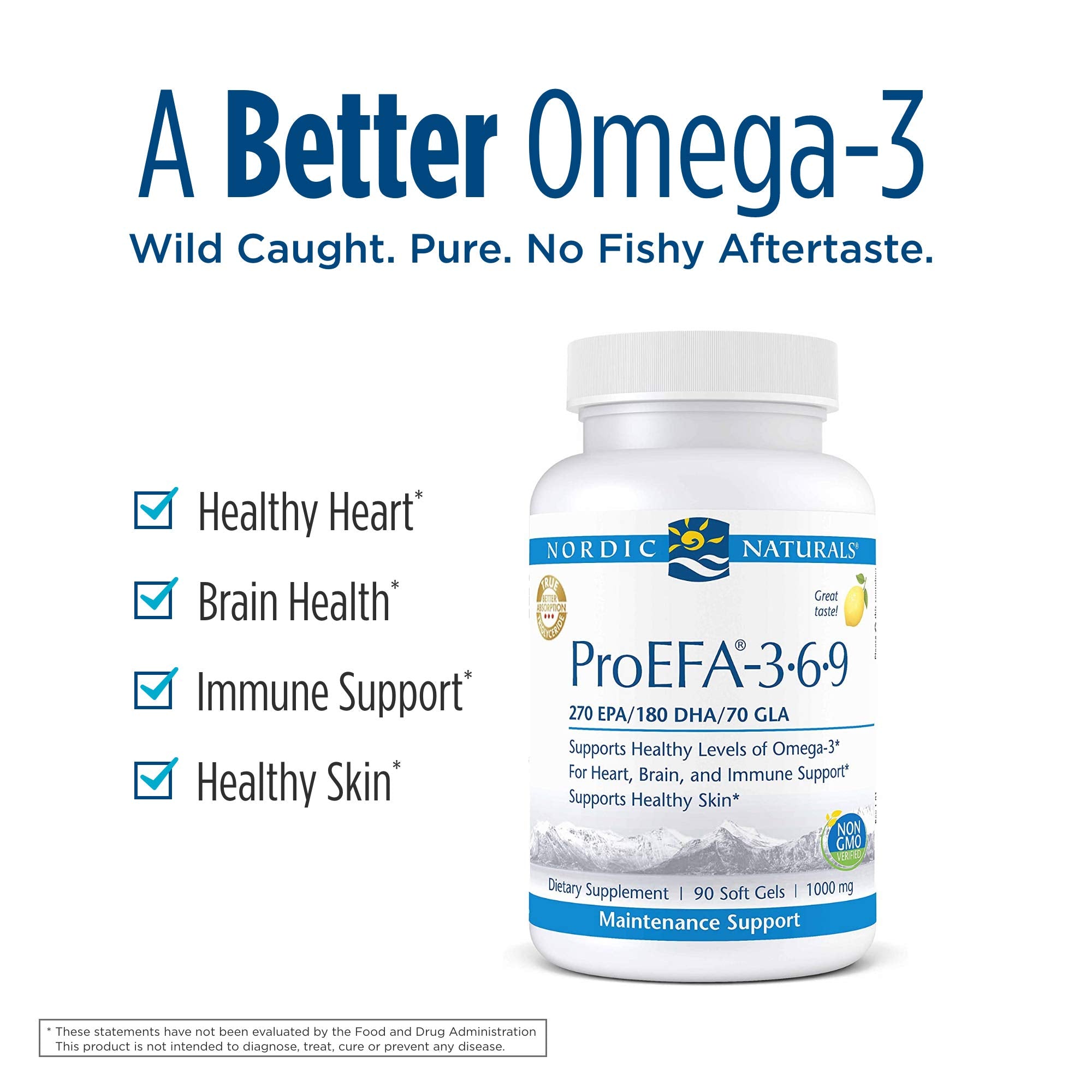 Nordic Naturals ProEFA 3-6-9, Lemon Flavor - 90 Soft Gels - 565 mg Omega-3 - EPA & DHA with Added GLA - Healthy Skin, Cognition, & Positive Mood - Non-GMO - 45 Servings