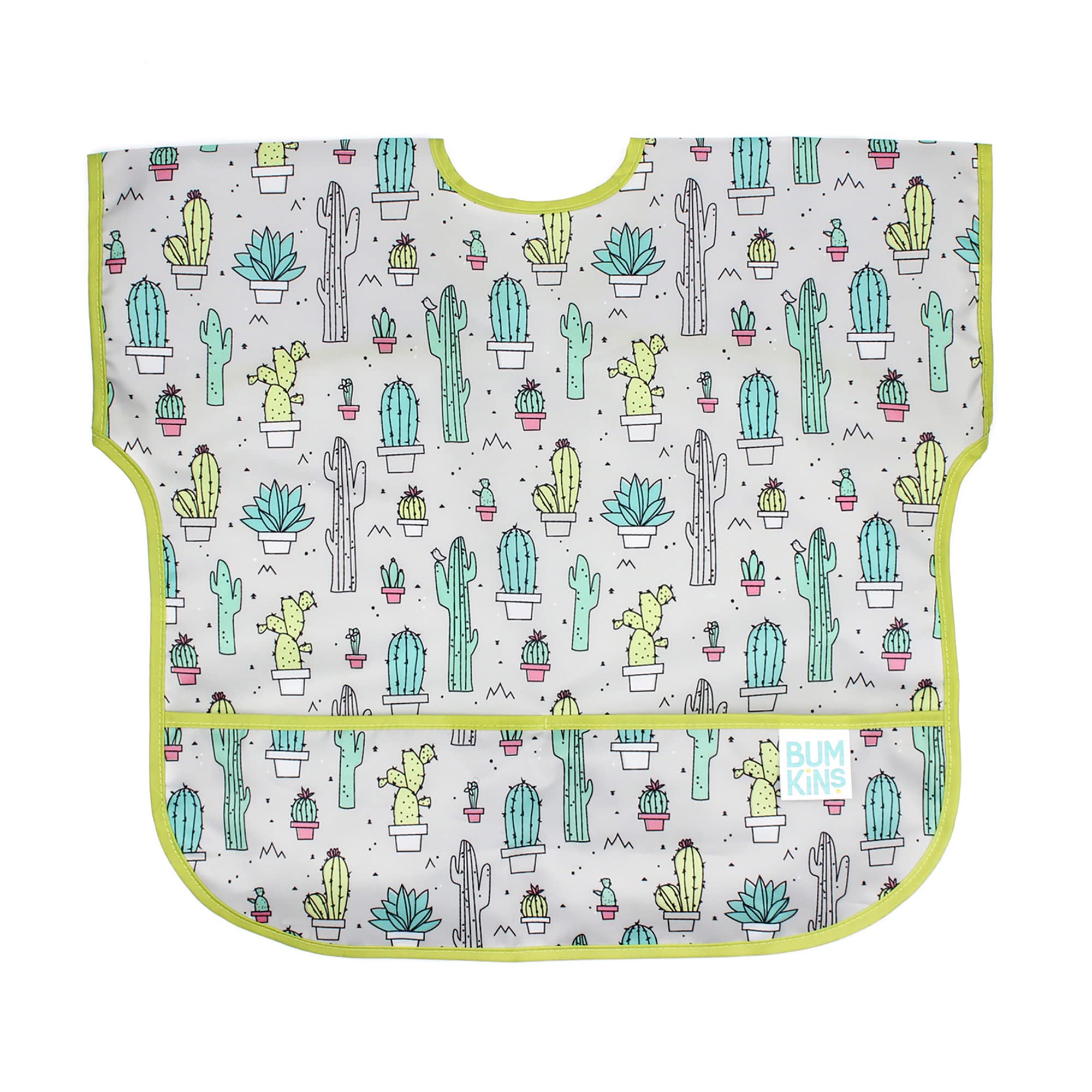 Bumkins Bibs, Baby and Toddler Bibs, Bibs for Girls and Boys, Large for 1-3 Years, Short Sleeve Bib for Kids, Mess Proof Lightweight Waterproof Fabric Bib