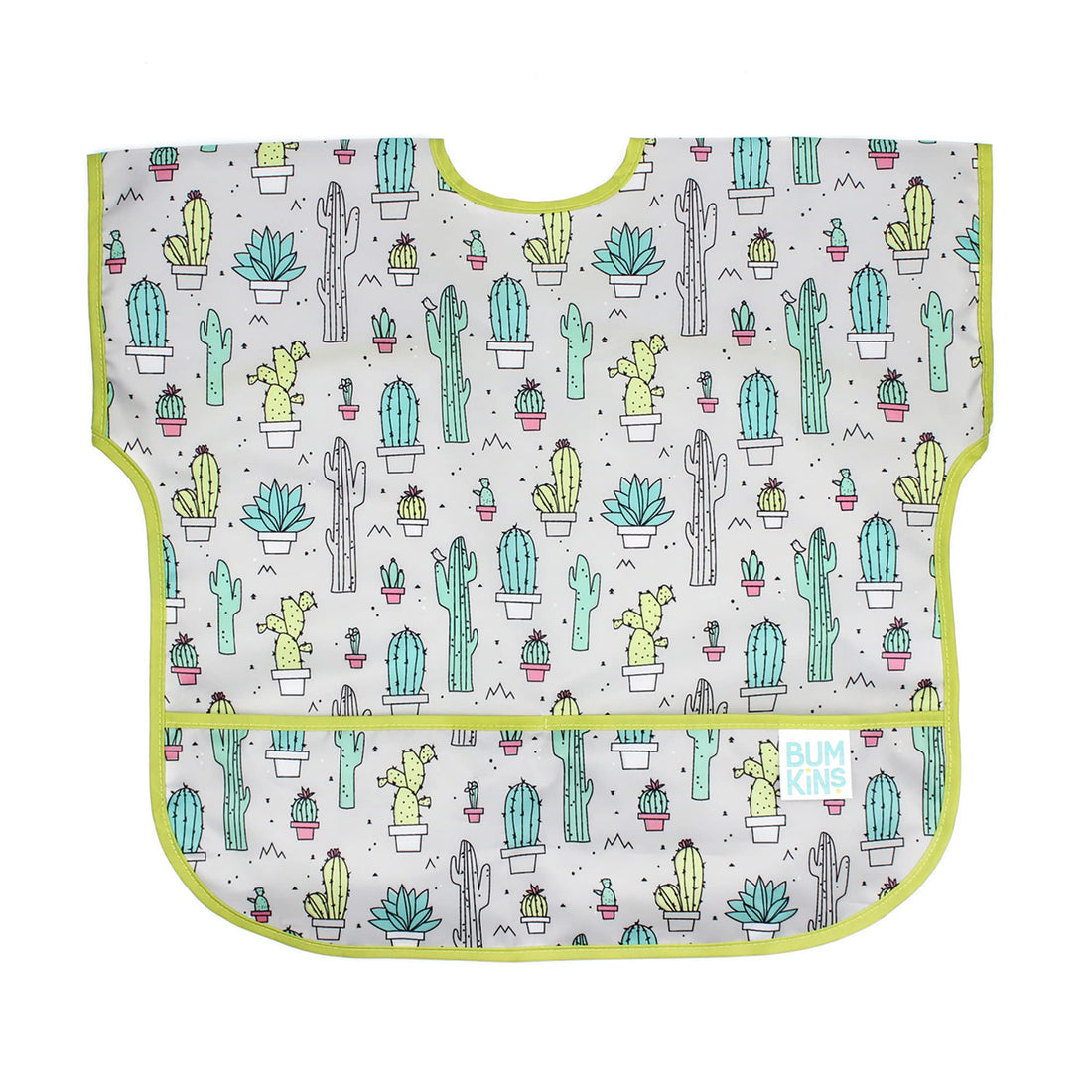 Bumkins Bibs, Baby and Toddler Bibs, Bibs for Girls and Boys, Large for 1-3 Years, Short Sleeve Bib for Kids, Mess Proof Lightweight Waterproof Fabric Bib