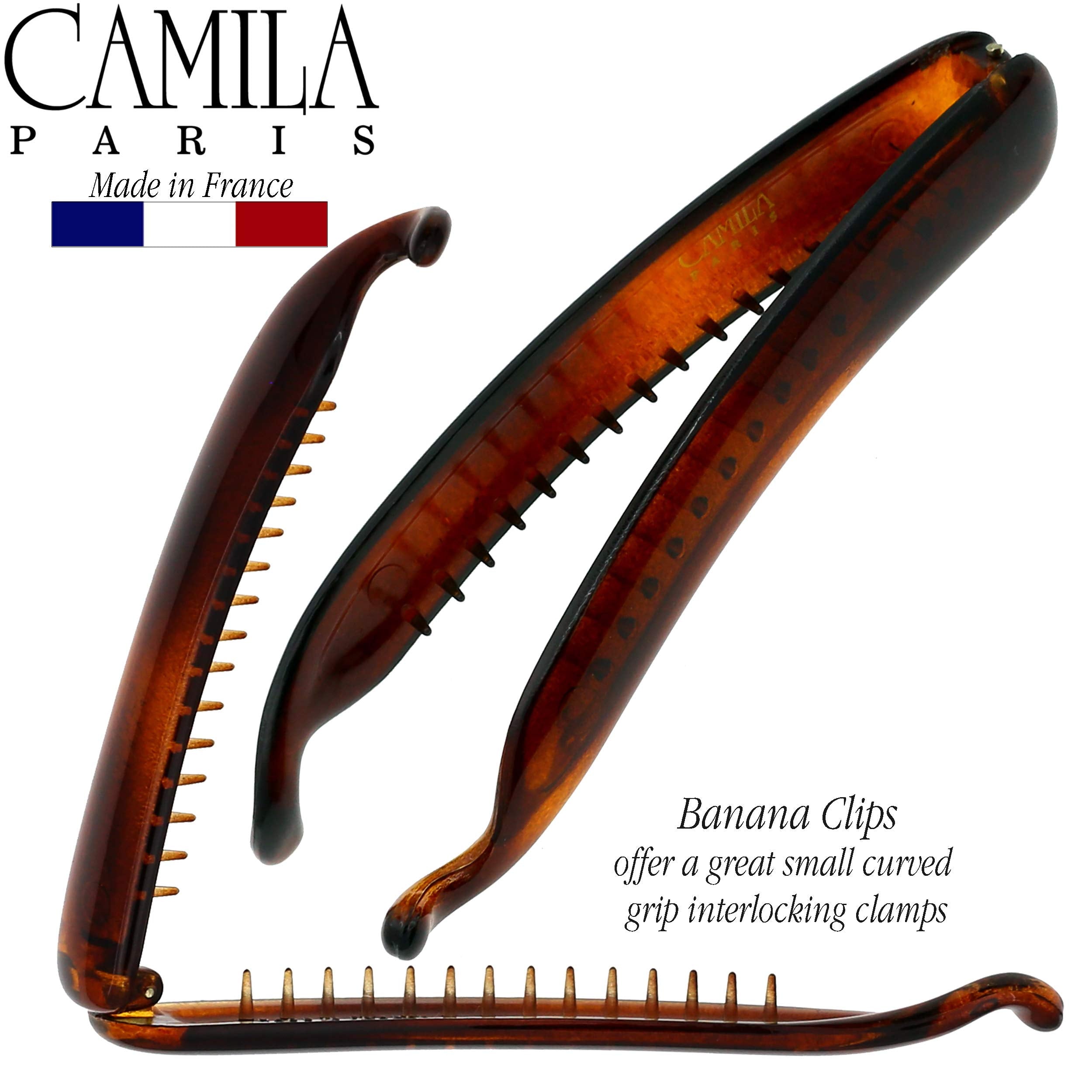 Camila Paris - NV133 (4), French woman Hair Accessories, Hair Banana Comb. Strong and Durable Hair Ornaments. Made in France