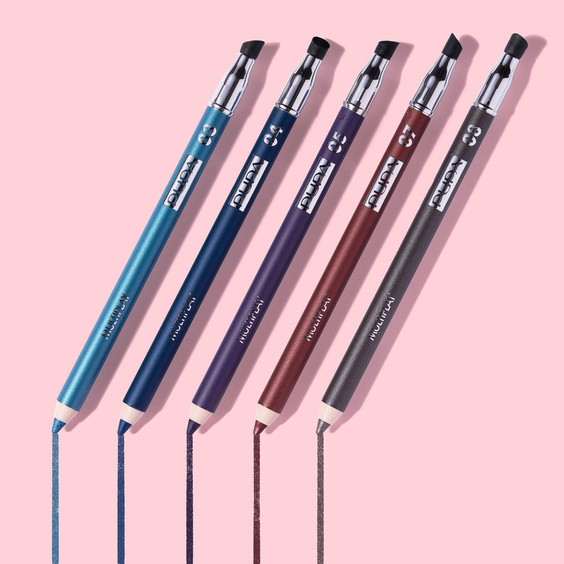 PUPA Milano Multiplay Eye Pencil Eyeshadow Kajal and Eyeliner Trio Pencil Intense Blendable Color Ophthalmologist Tested Paraben Free Makeup Pencil, 56 Scuba Blue, 0.04 Ounce