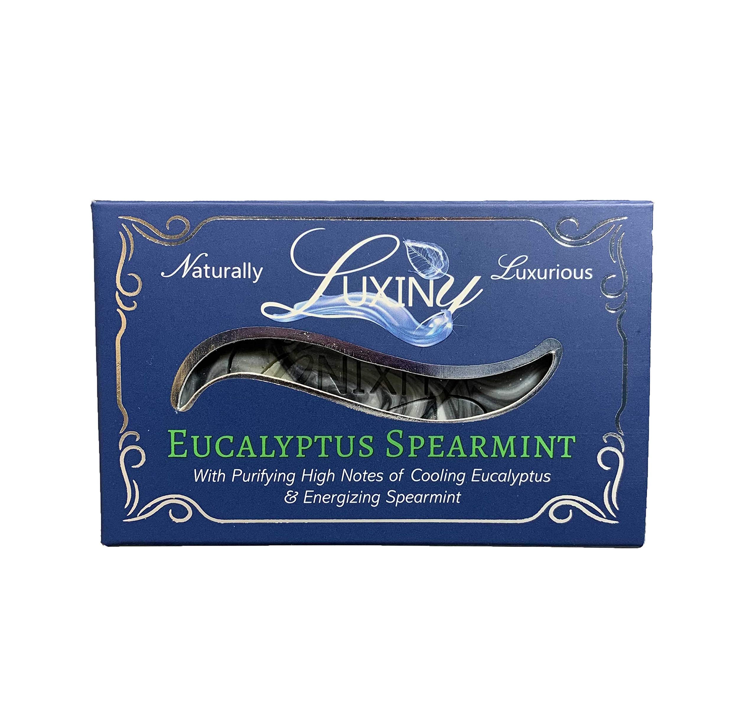 Natural Soap Bar, Luxiny Eucalyptus Spearmint Handmade Body Soap and Bath Soap Bar is a Palm Oil Free Vegan Castile Soap with Essential Oils & Charcoal for All Skin Types especially oily skin (Single)