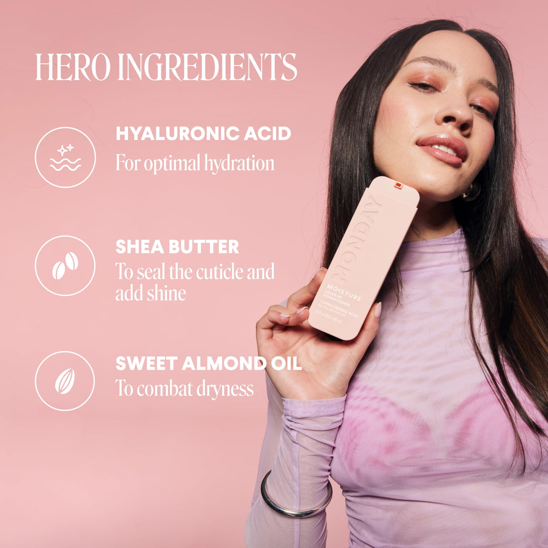 MONDAY HAIRCARE Moisture Leave-in Conditioner 5 Oz Dual Pack