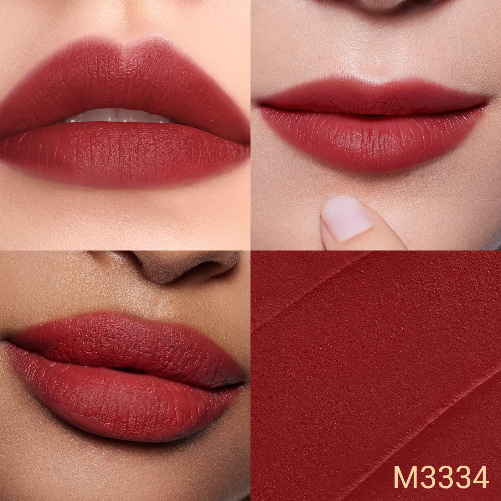 FLORASIS Blooming Rouge Love Lock Lipstick Long-Lasting Sculpting Lipstick Misty Matte Finish Lightweight Nourishing for Everyday Use (M3334 Eternal Love)